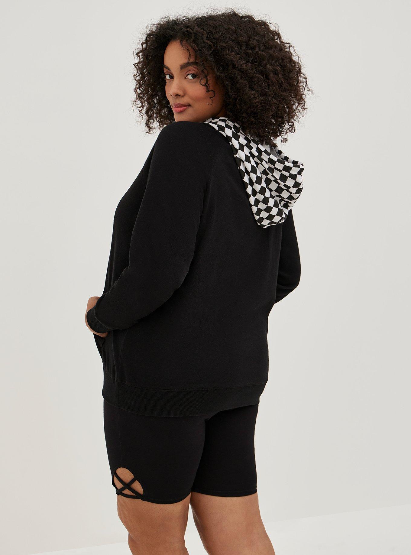 Pullover Hoodie - Cozy Fleece No Doubt Check Black, DEEP BLACK, alternate