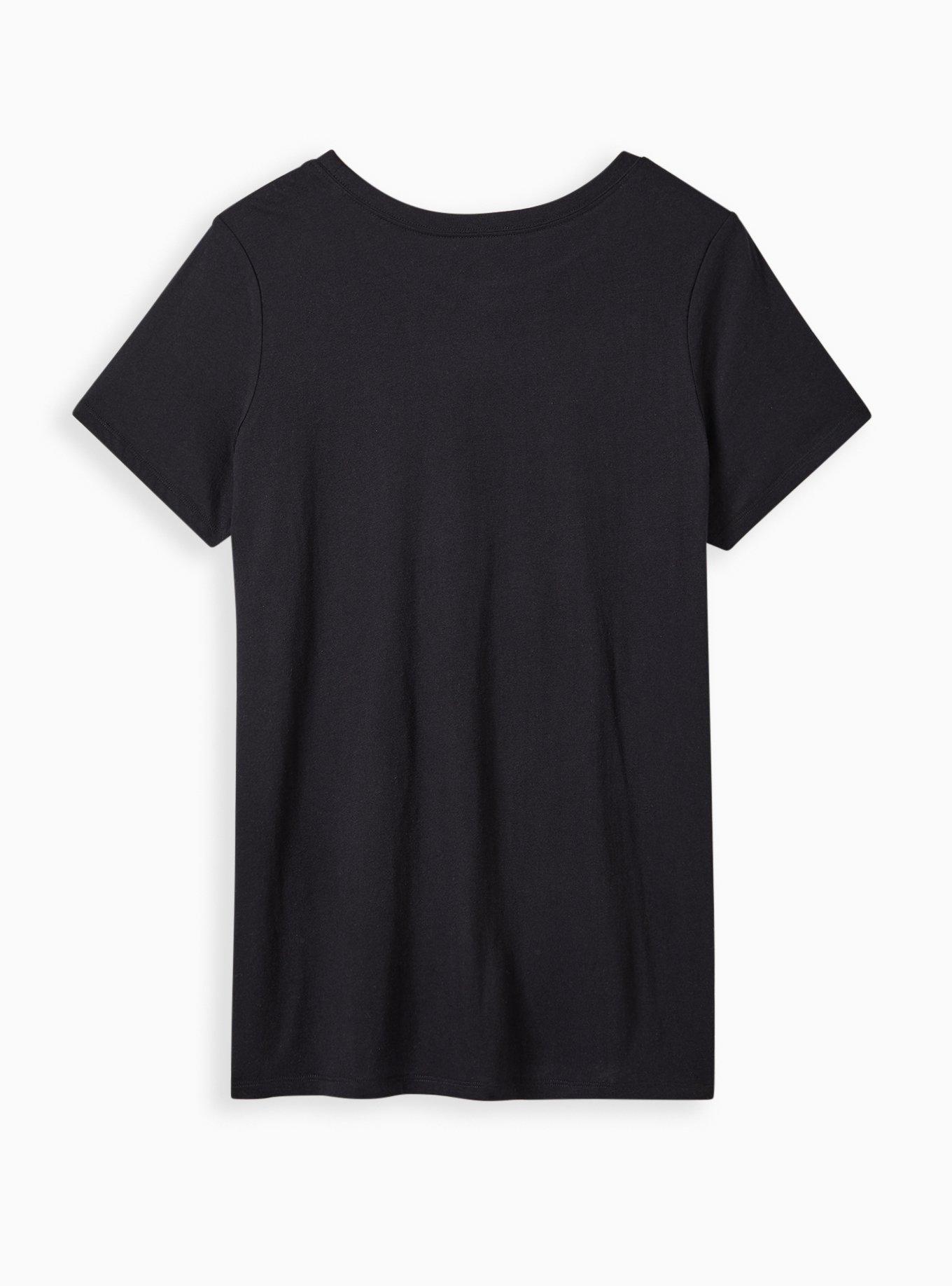 Plus Size Classic Fit Crew Tee - Cotton Selena Black, DEEP BLACK, alternate