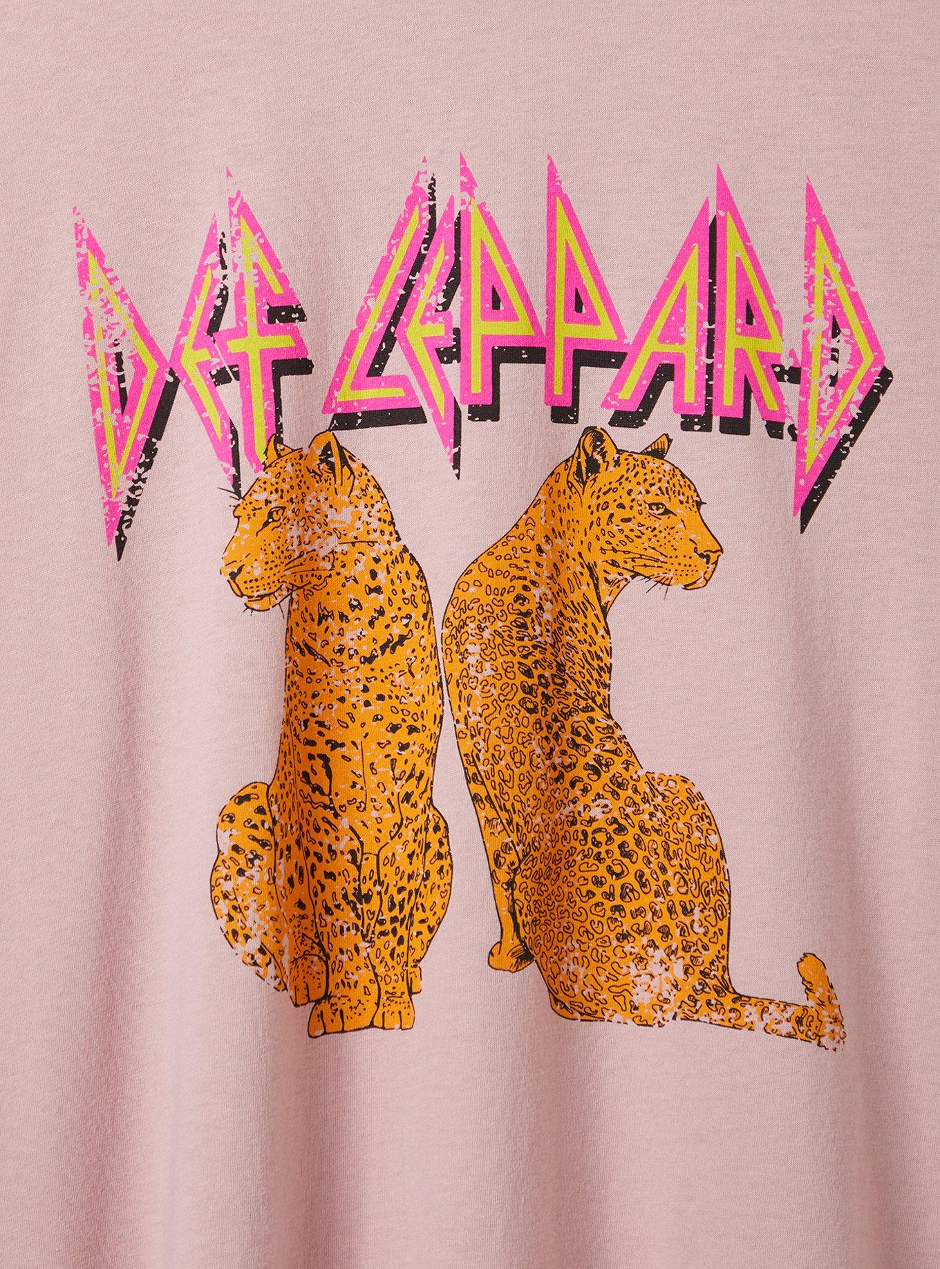 Plus Size - Classic Fit Crew Tee - Cotton Def Leppard Pink - Torrid