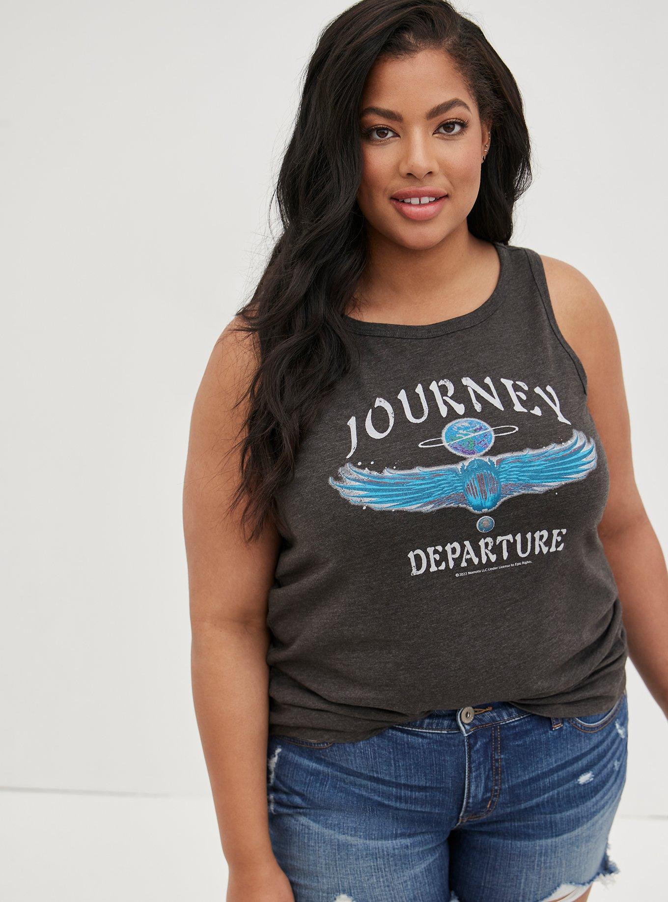 Plus Size Classic Fit Crew Tank - Cotton Journey Grey, , hi-res
