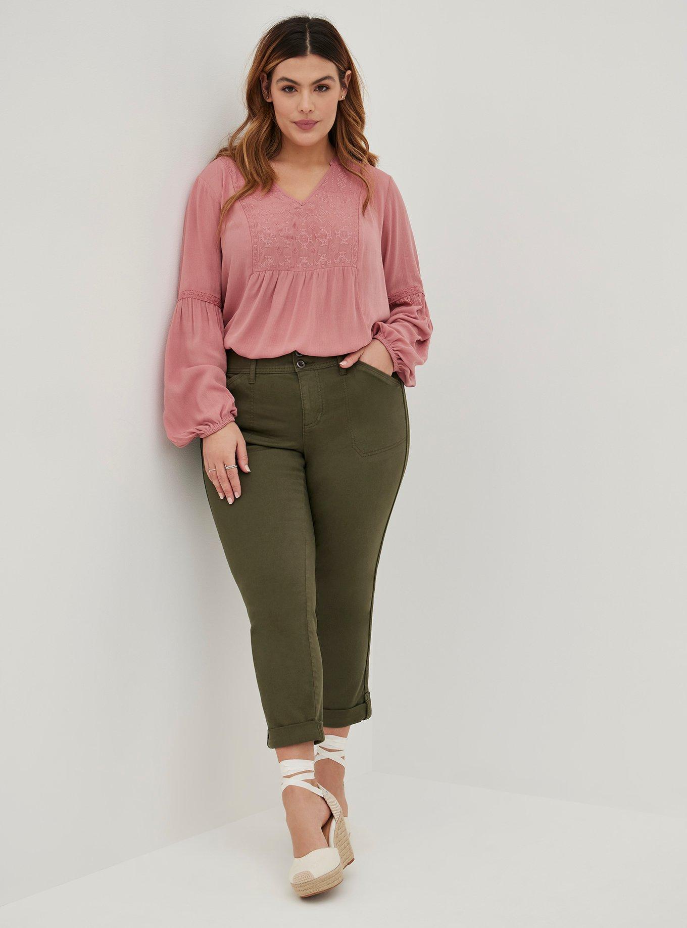 Crinkle Gauze Embroidered Top, DUSTY ROSE, alternate