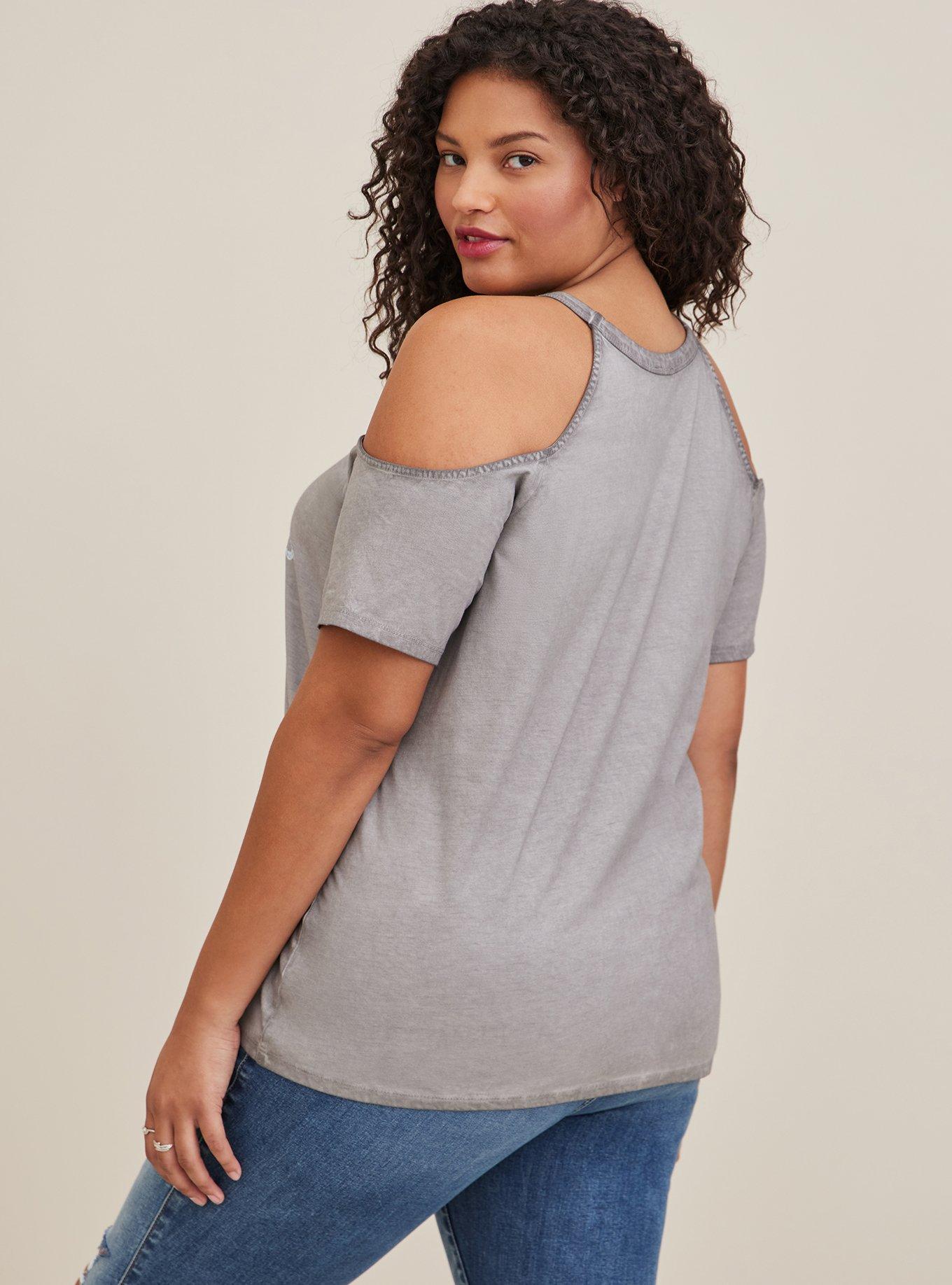 Plus Size - Smocked Cold Shoulder Top - Torrid