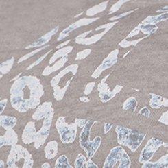 Graphic Classic Fit Cotton Cold Shoulder Top, GREY WASH STAR, swatch