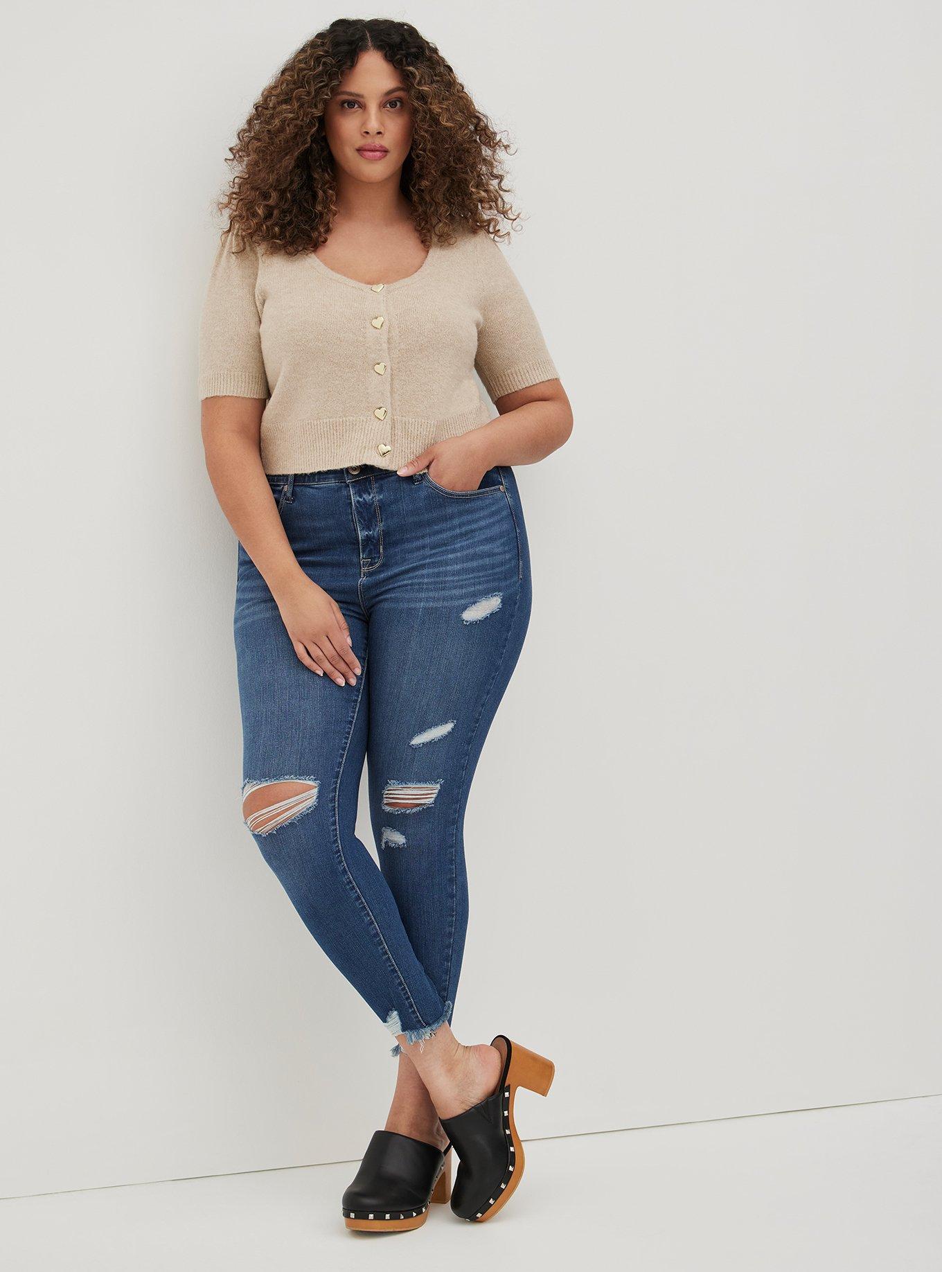 Vegan Cashmere Cardigan Button-Front Cropped Sweater, TAUPE, alternate