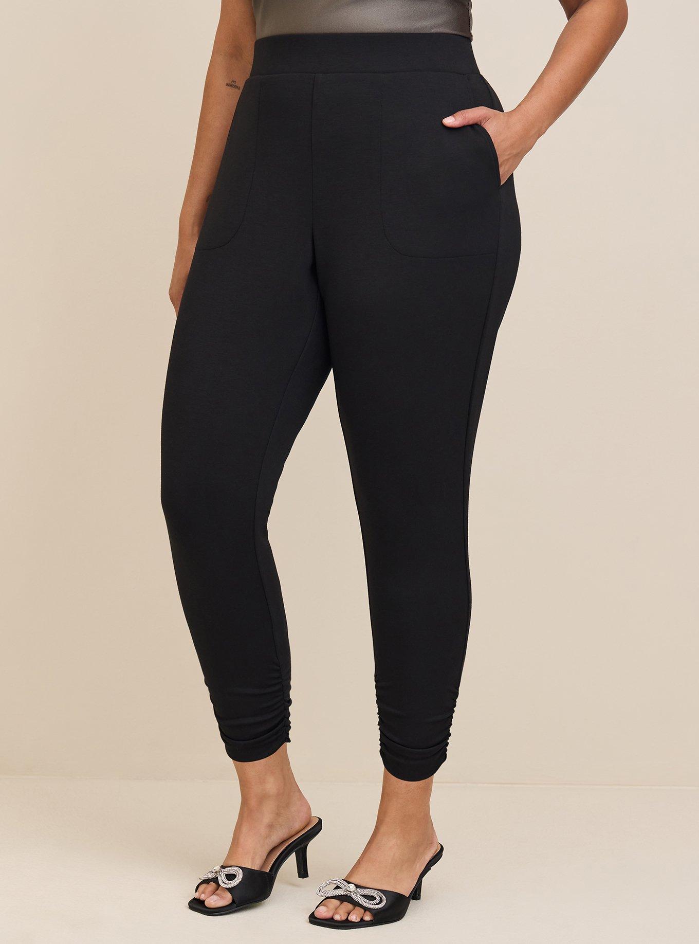 Crop Pull-On Skinny Studio Cupro High-Rise Side Cinch Pant (Regular