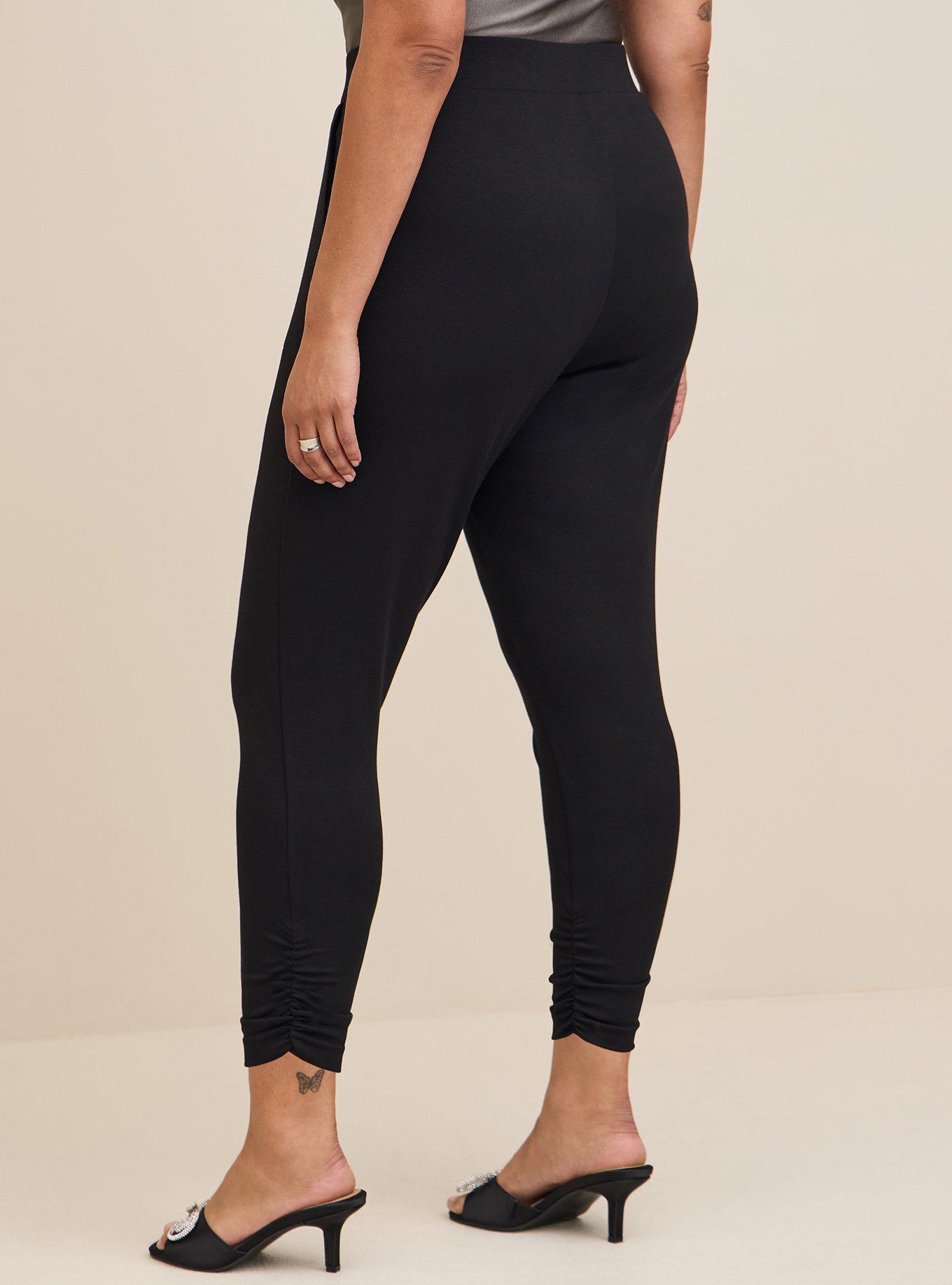 Crop Pull-On Skinny Studio Cupro High-Rise Side Cinch Pant (Regular