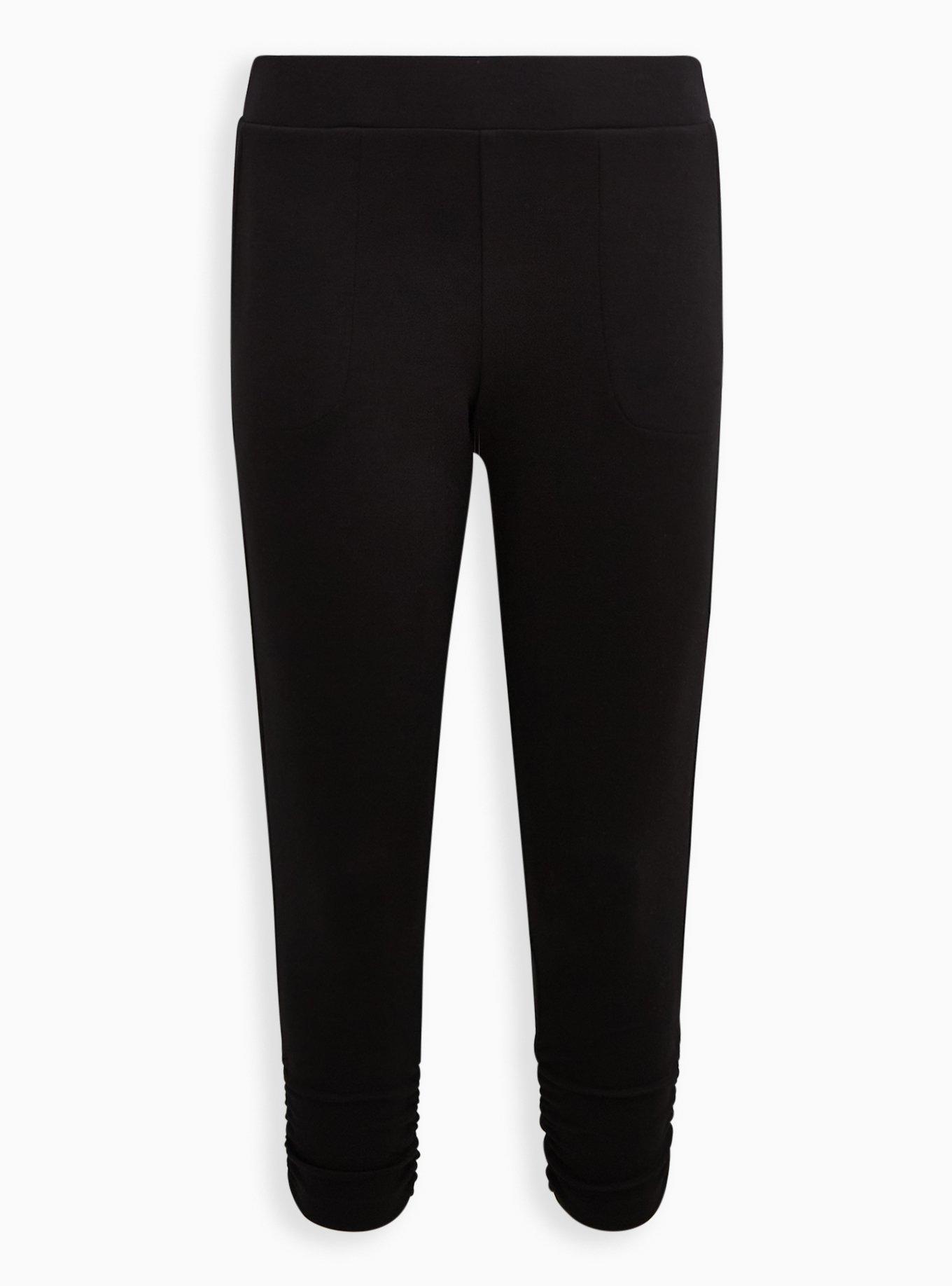 Buy the Womens Black Dri-Fit Flat Front Elastic Waist Pull-On Capri  Leggings Size L