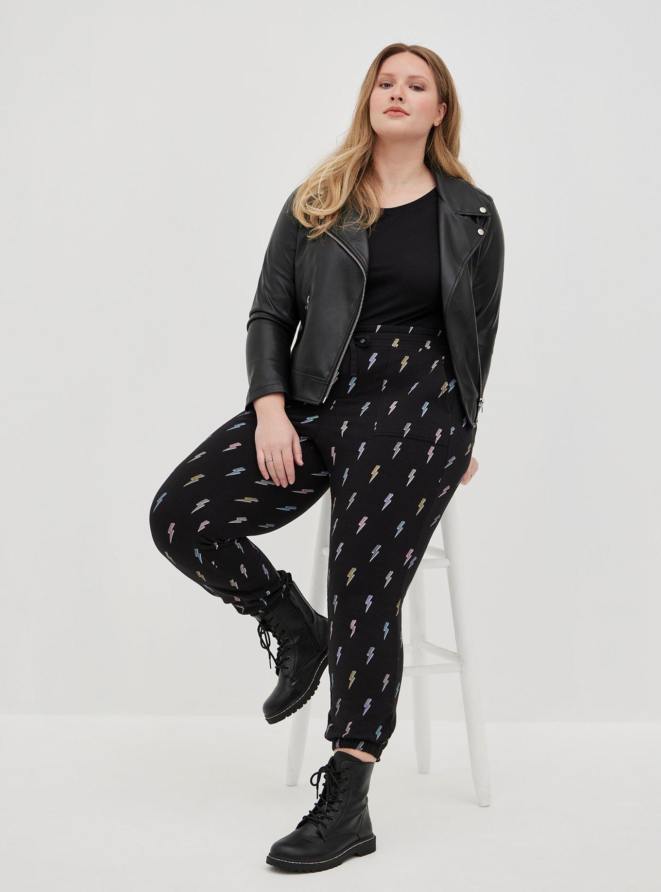 Plus Size Relaxed Fit Jogger Super Soft Fleece Mid-Rise Pant, MULTI, hi-res