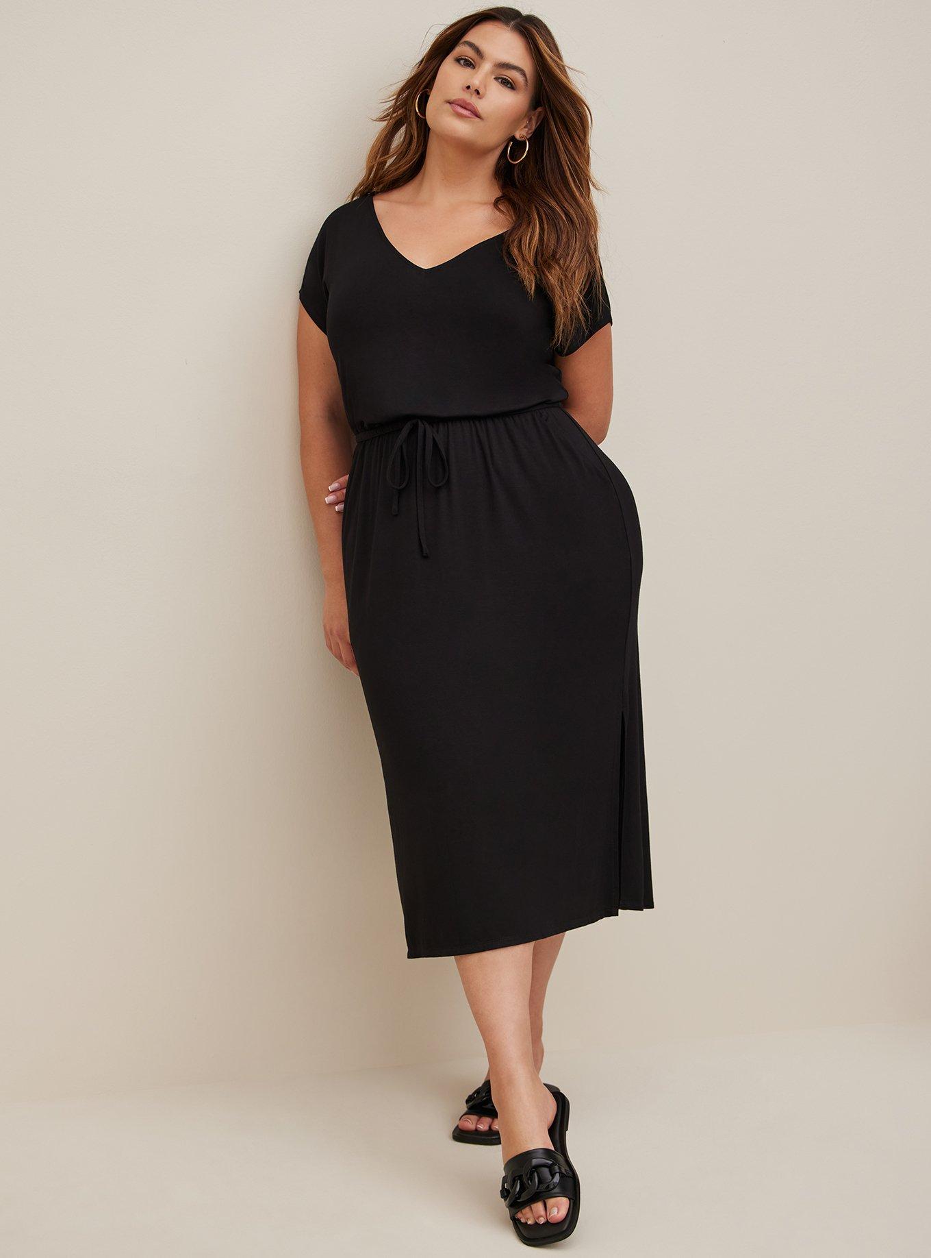 Plus Size - Midi Super Soft Dolman Sleeve Dress - Torrid