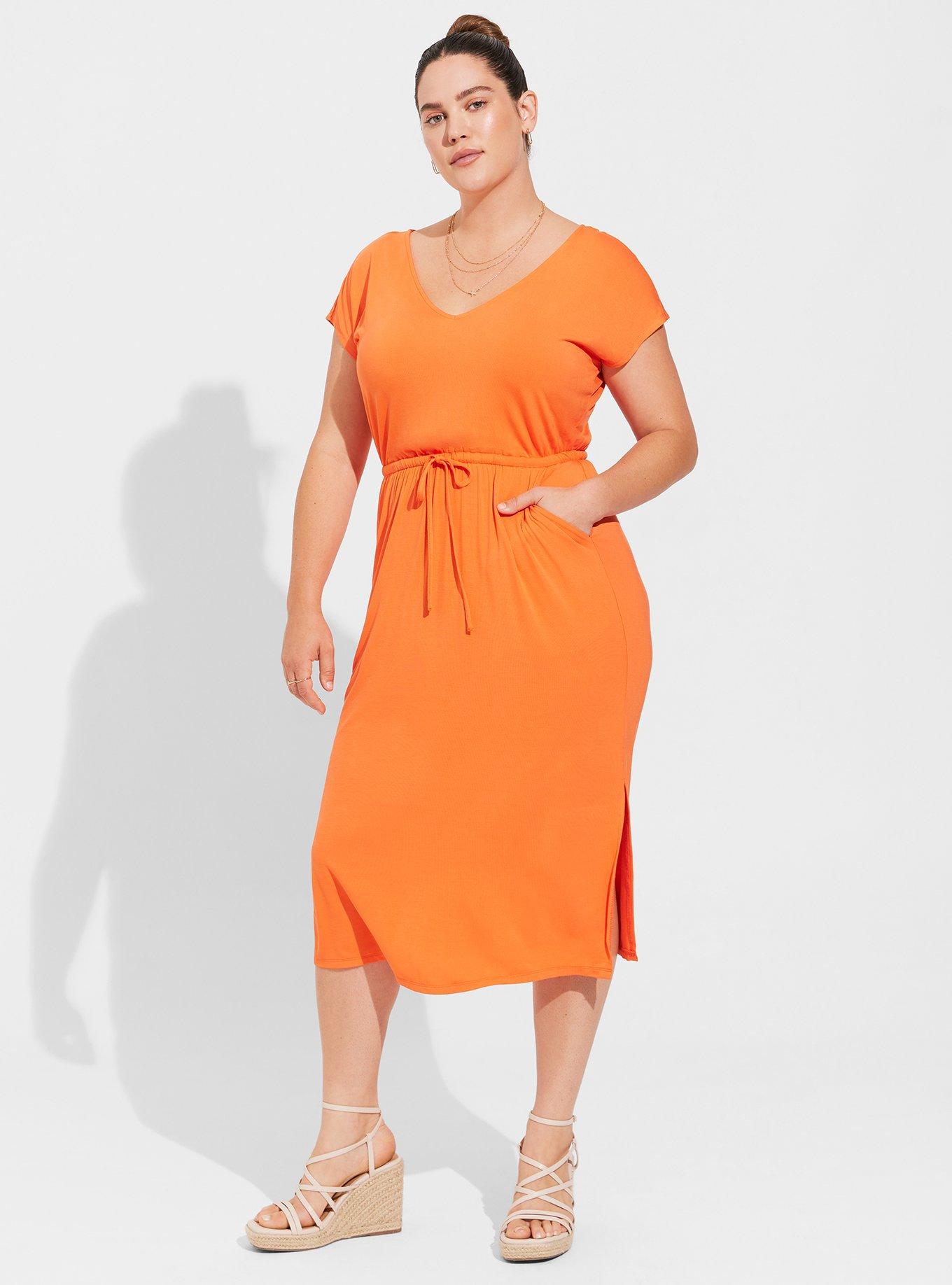 Torrid orange outlet dress