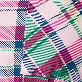 Mini Challis High-Low Shirt Dress, PLAID GREEN, swatch