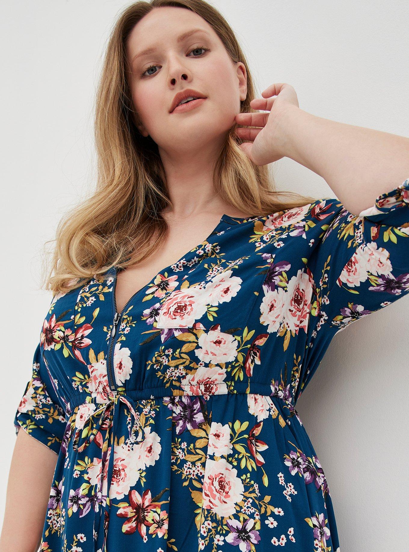 Torrid blue hotsell floral dress