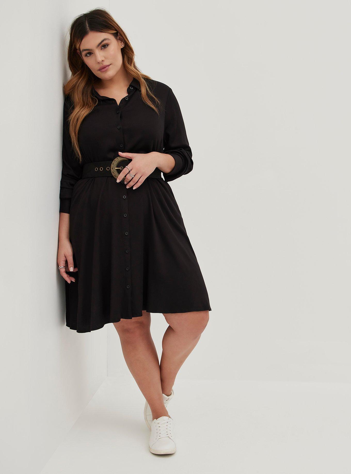 plus size graphic shirt dress