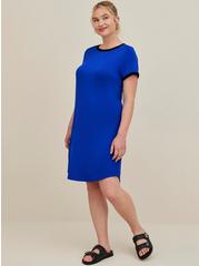 Mini Super Soft Tee Shirt Dress, BLUE, hi-res