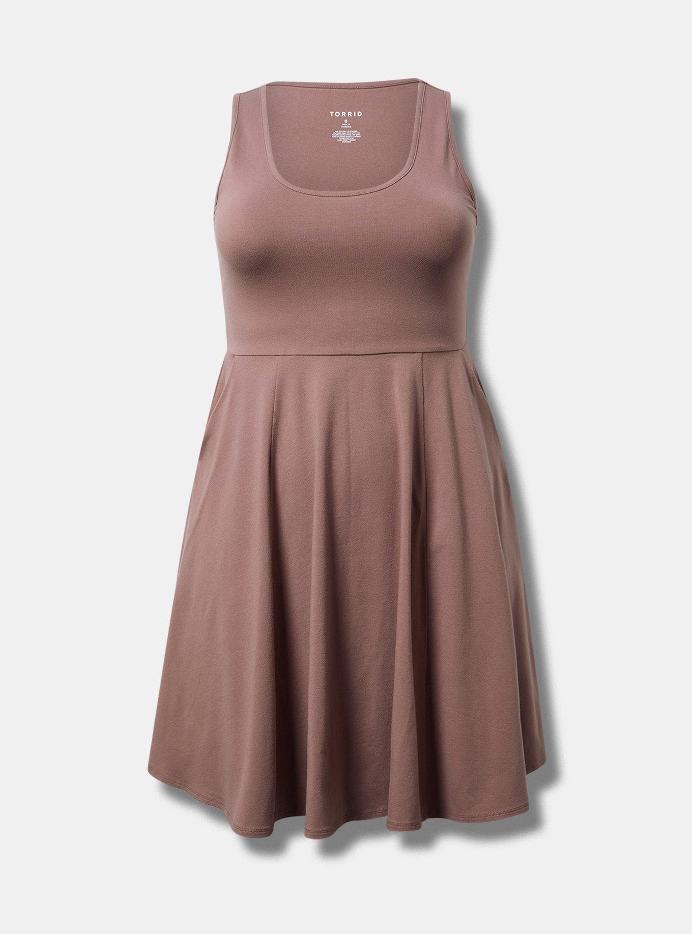 taupe skater dress Women's Taupe Floral Jacquard Boucle Skater Dress