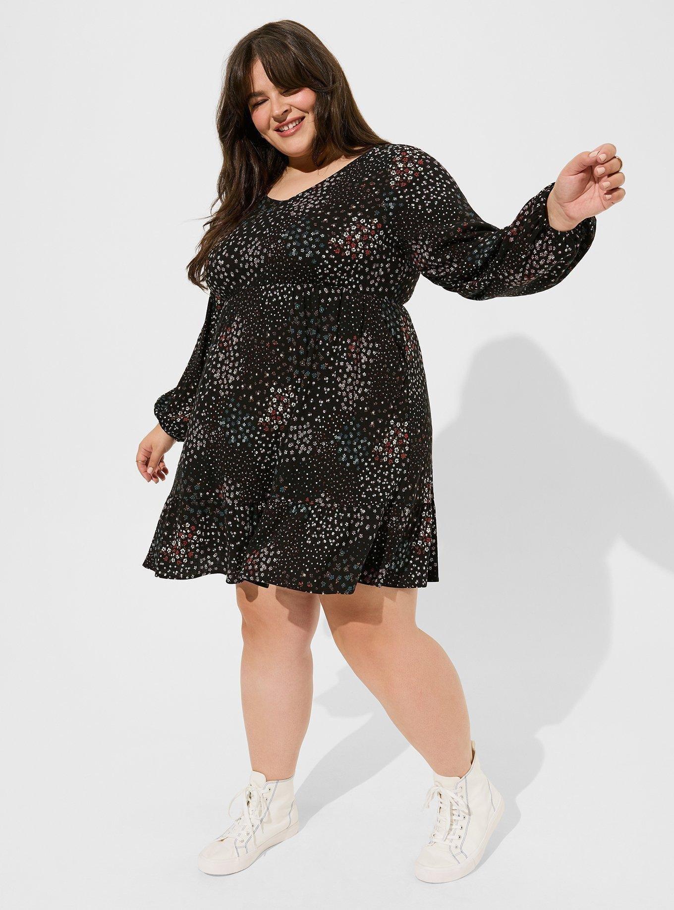 Torrid textured outlet skater dress