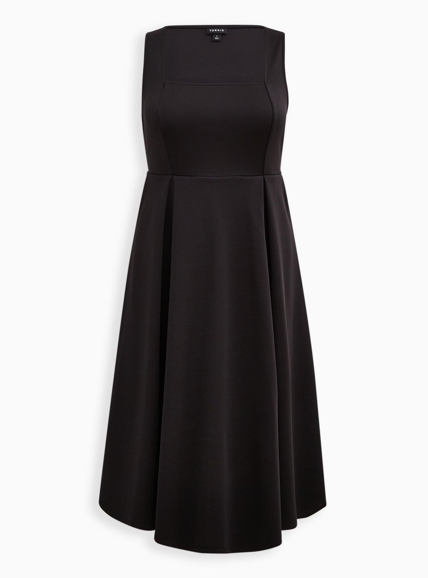 Scuba cutaway neckline midi dress sales