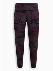 Plus Size Happy Camper Performance Core Full Length Active Legging With Cargo Pocket, COZY CAMO, hi-res