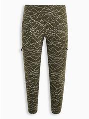 Happy Camper Performance Core Full Length Active Legging With Cargo Pocket, MOUNTAIN TOPS, hi-res