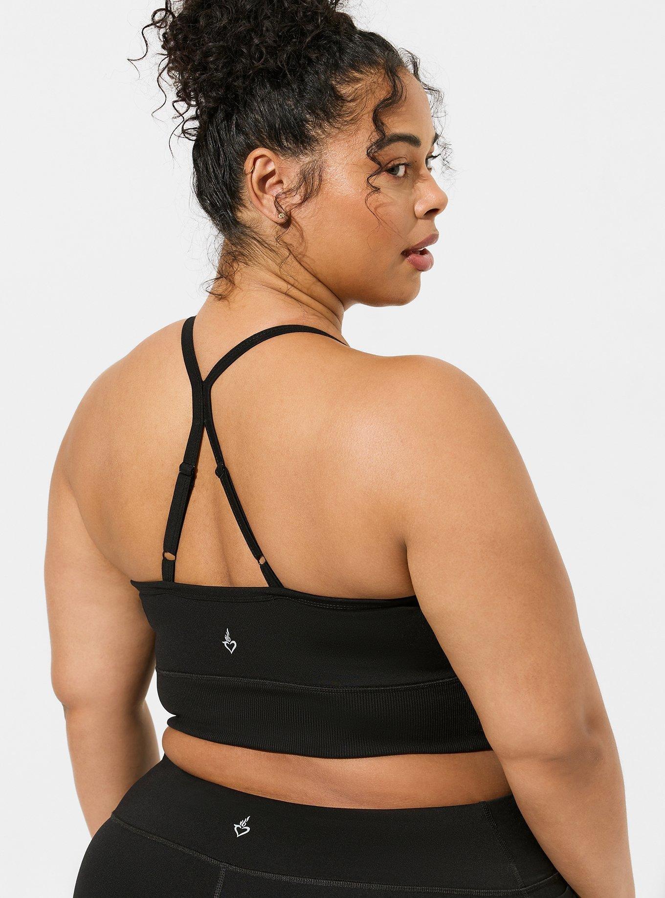 Plus Size - Low-Impact Wireless Rib Trim Active Sports Bra - Torrid