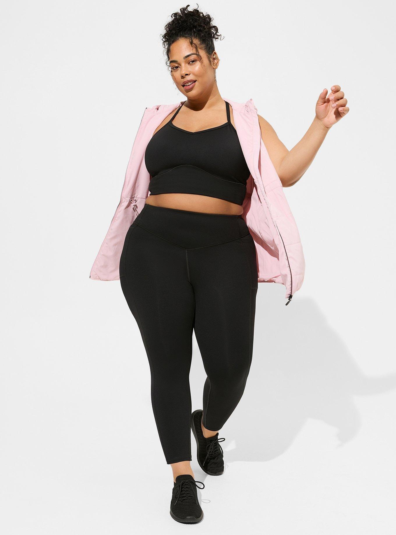 Plus Size - Low-Impact Wireless Rib Trim Active Sports Bra - Torrid