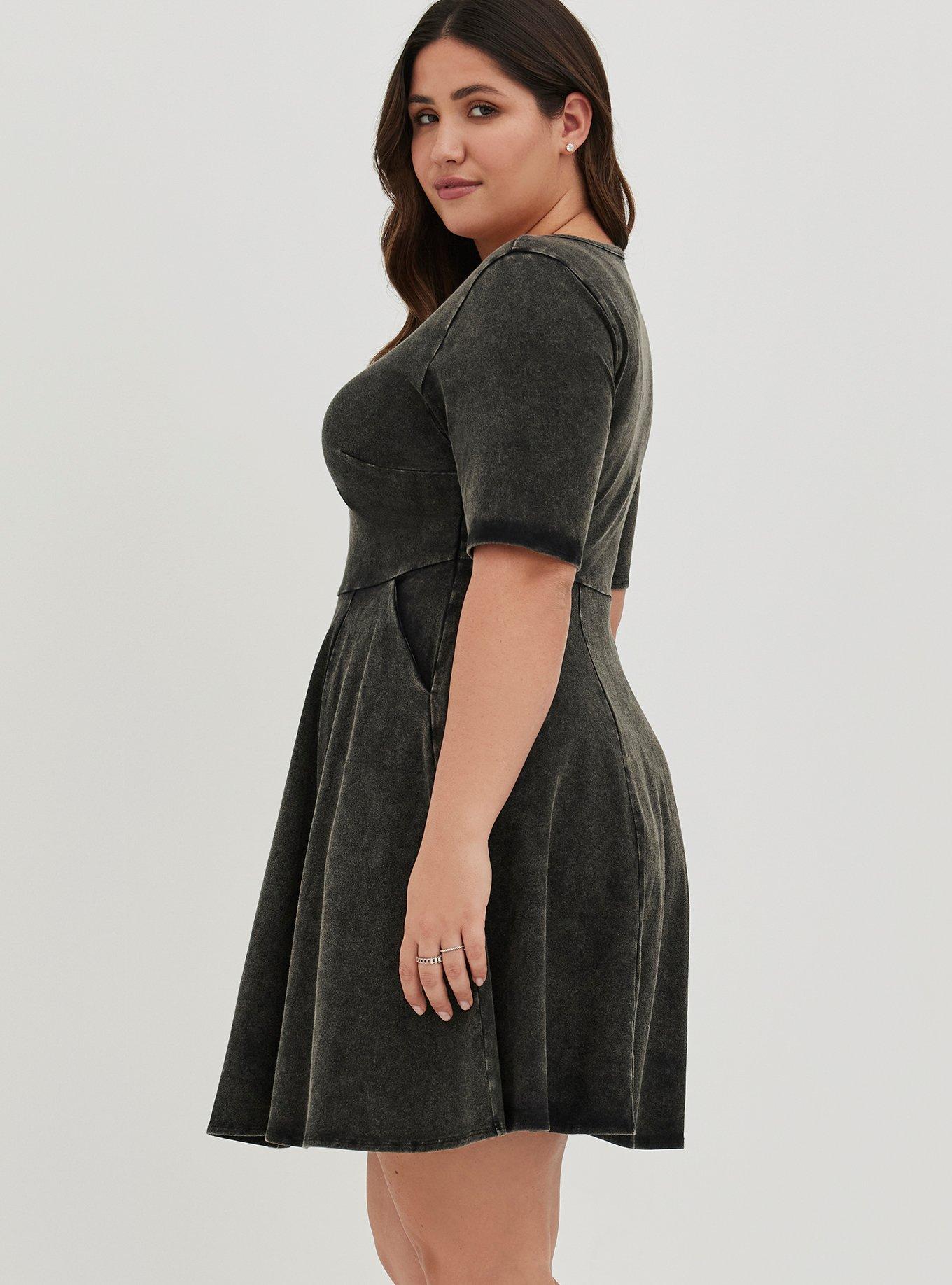 Plus Size Mini Foxy Skater Dress Torrid