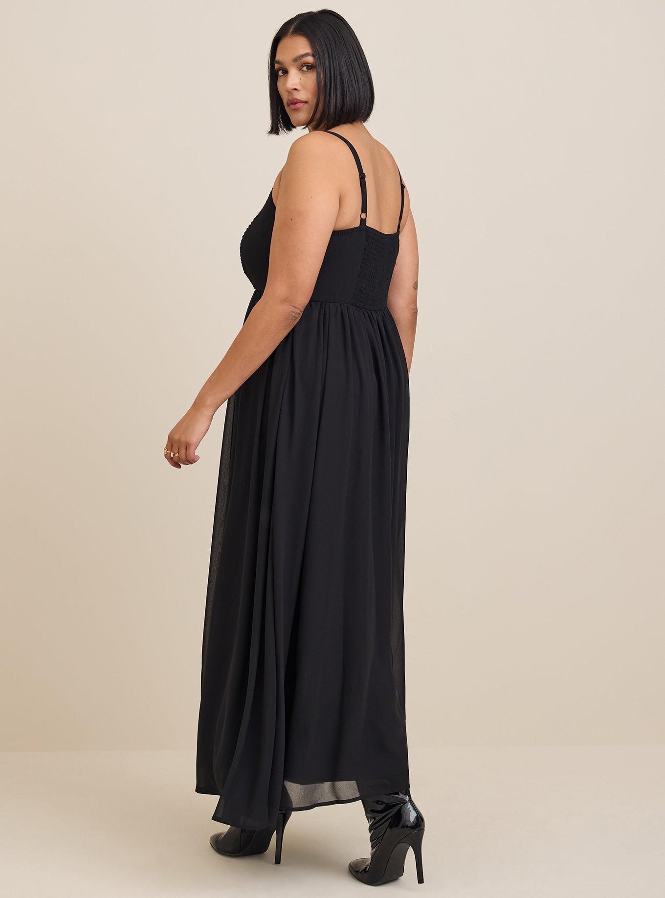 Plus Size Maxi Chiffon Pleated Dress Torrid