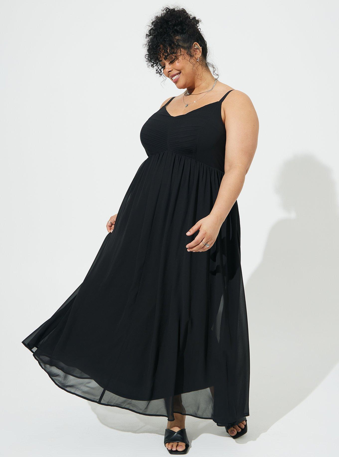 Maxi Chiffon Pleated Dress