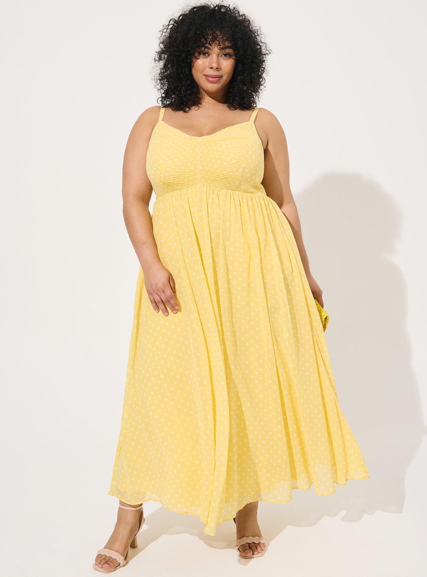Torrid yellow maxi dress top
