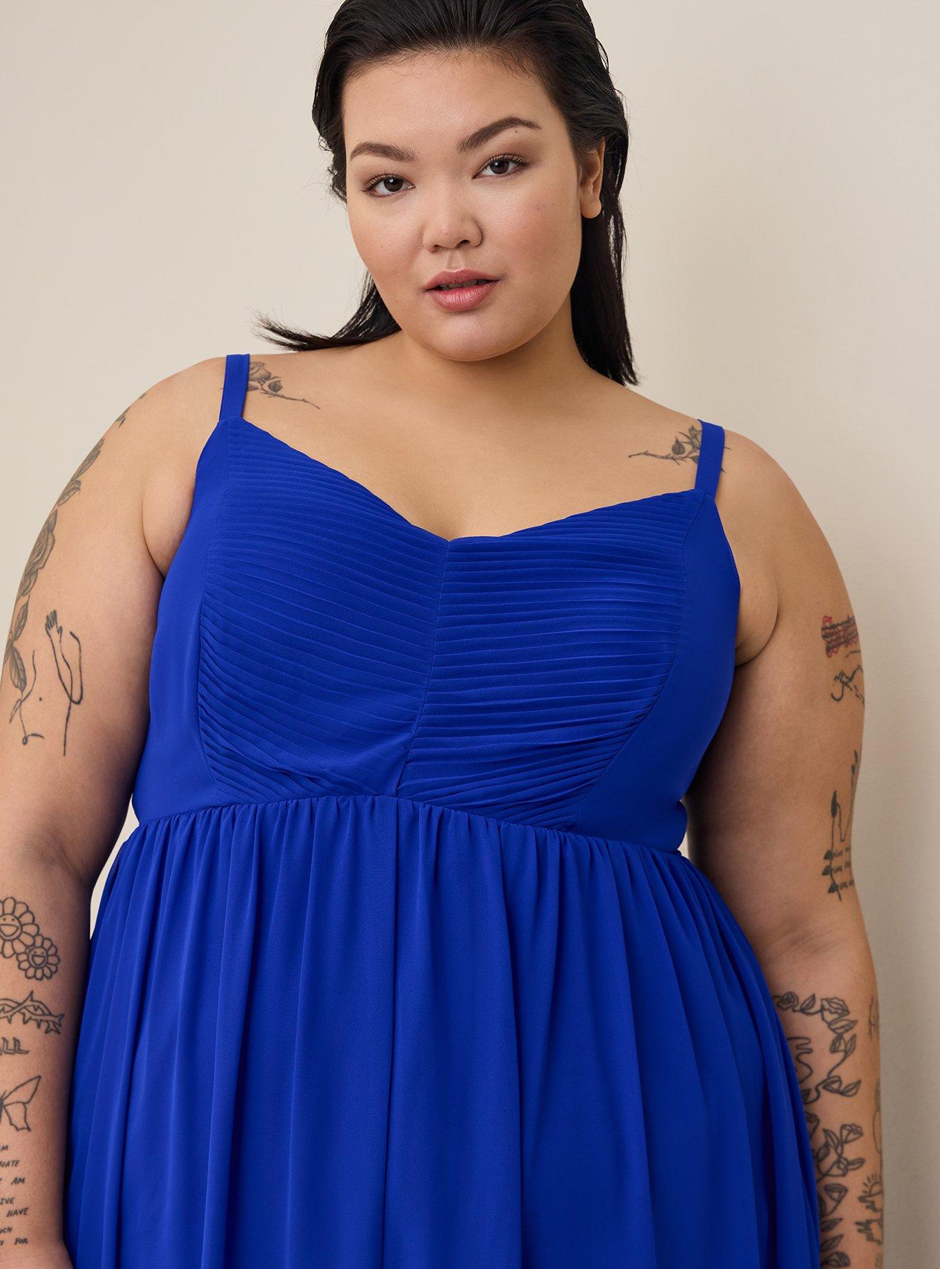 Torrid blue cheap chiffon dress