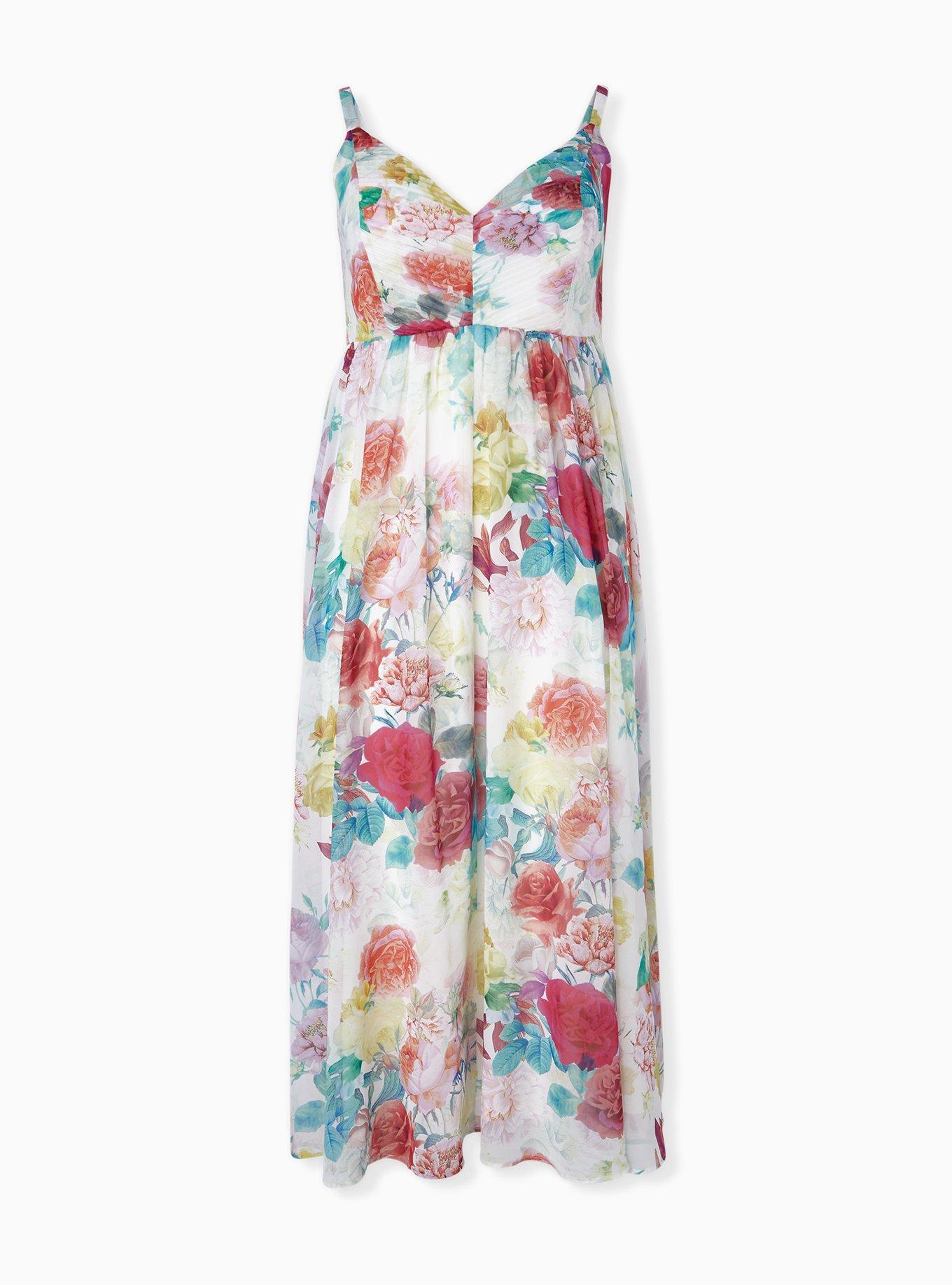 Ivory Floral Chiffon Dress, LOVE IS A ROSE  Chiffon dress, Torrid dresses,  Torrid fashion