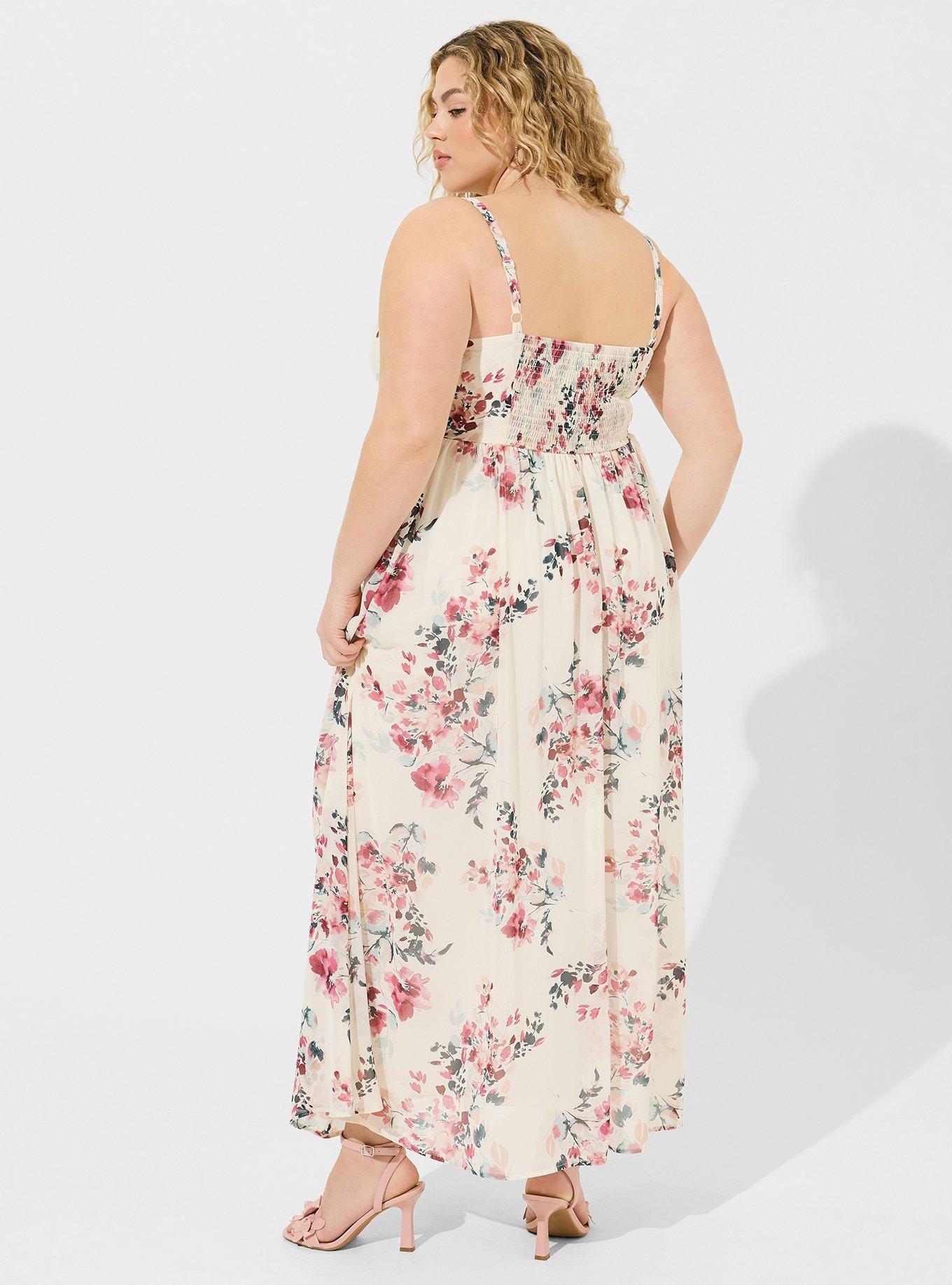 Pleated Bodice Chiffon Full Length Gowns Orchid Plus Size