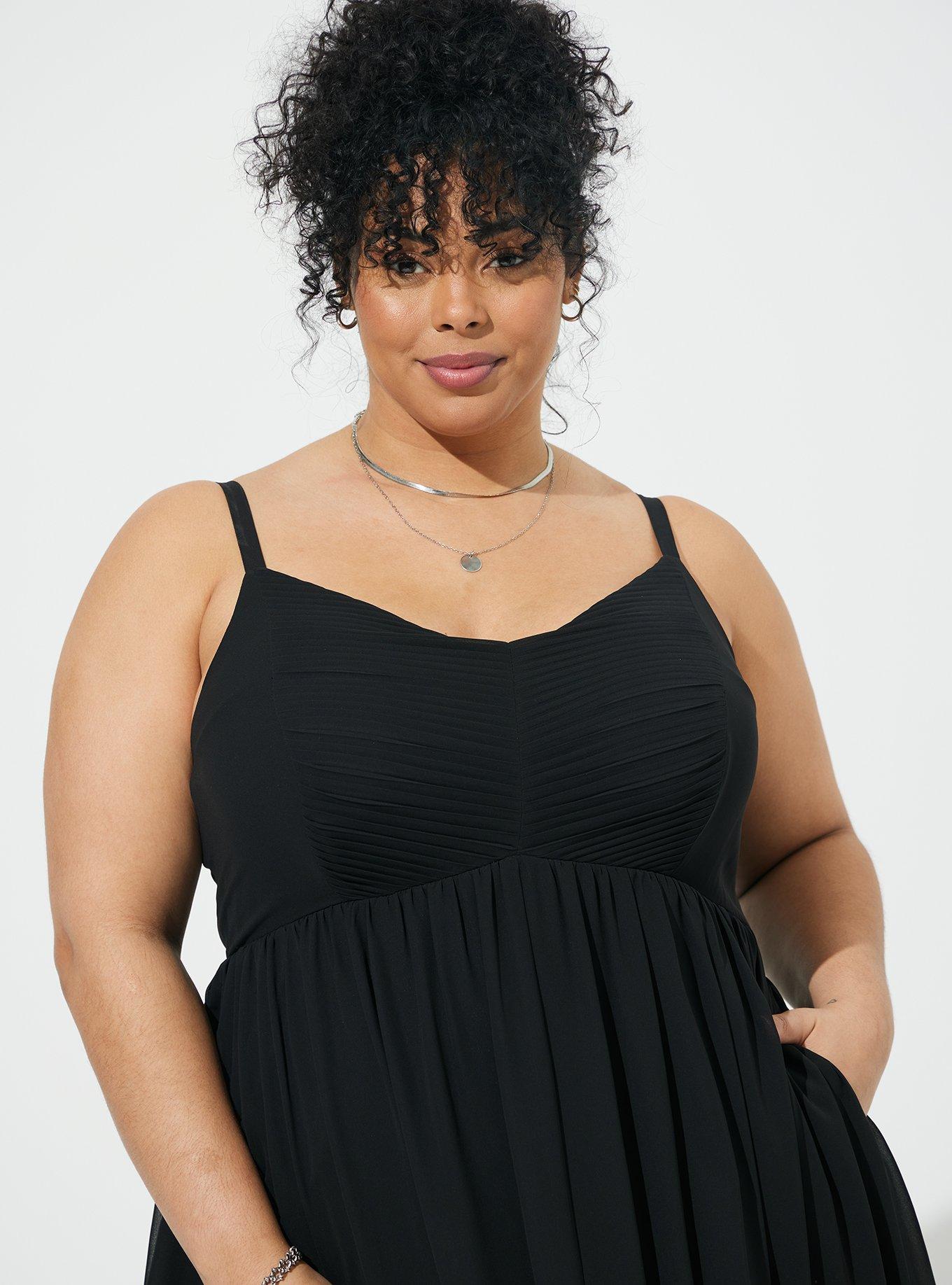 TORRID Midi Chiffon Pleated Dress