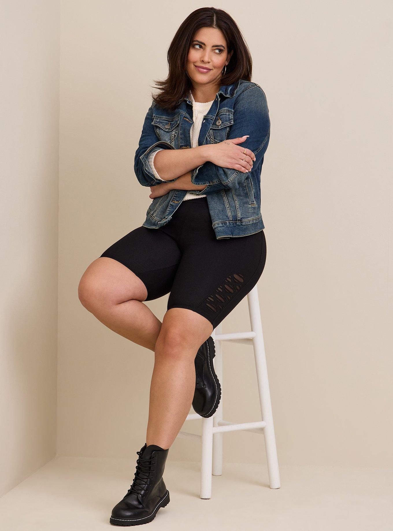 Plus Size Denim Bicycle Shorts Shorts Outfit Ideas Xxl Bike Shorts