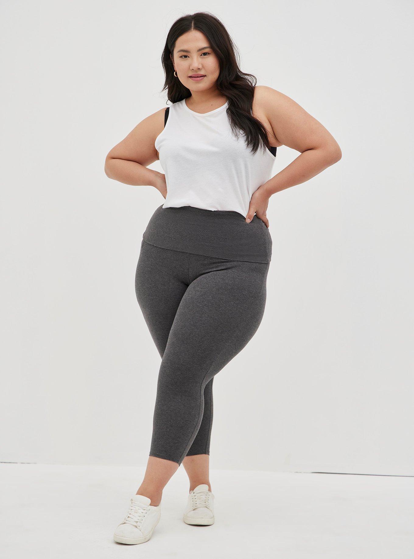 Plus Size Premium Cotton Fold Over Yoga Flare Pants – Little N Kute Boutique