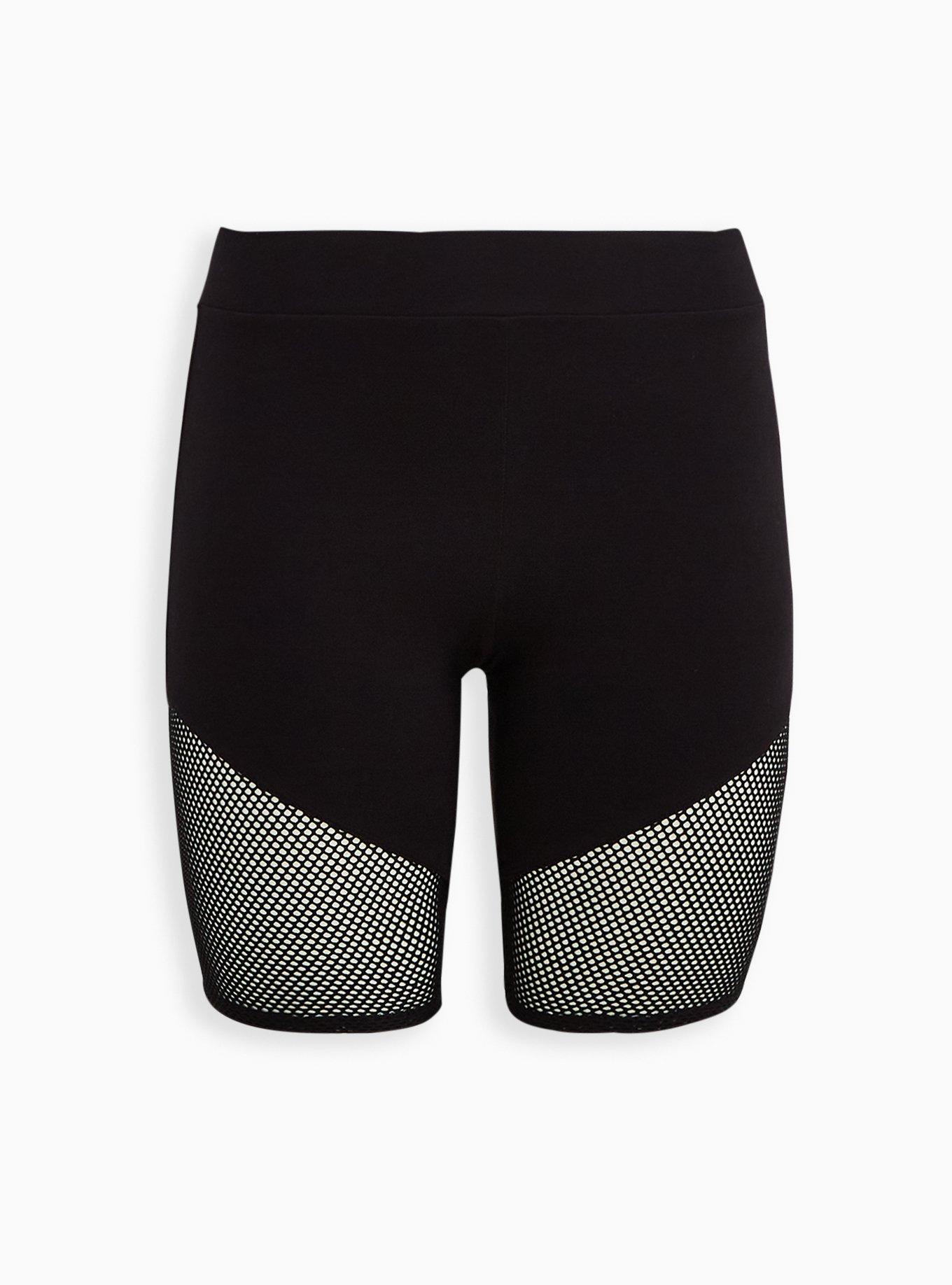 Mini Fishnet Bike Short - Black, BLACK, hi-res