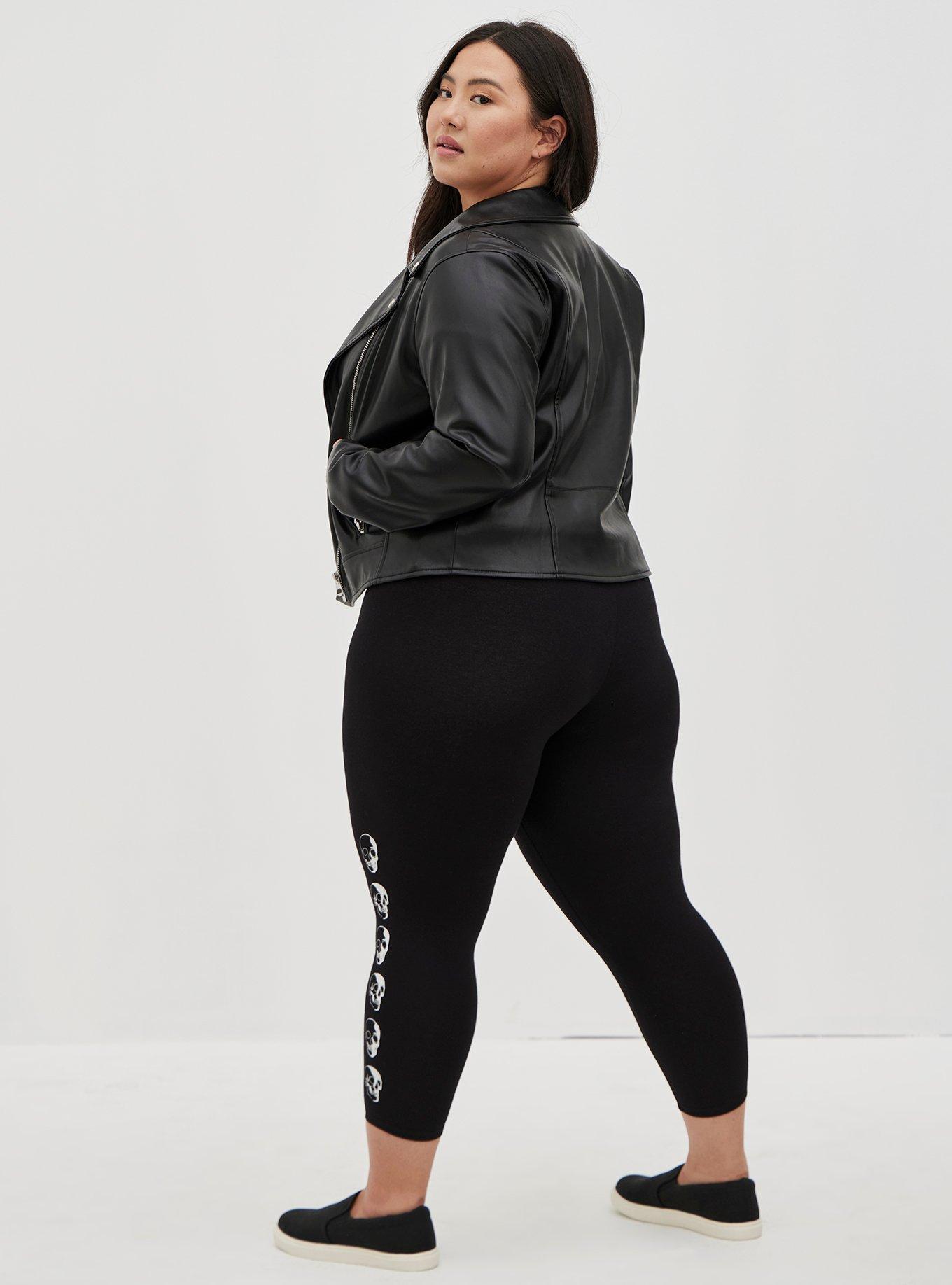 Plus Size - Premium Legging - Skull Black - Torrid