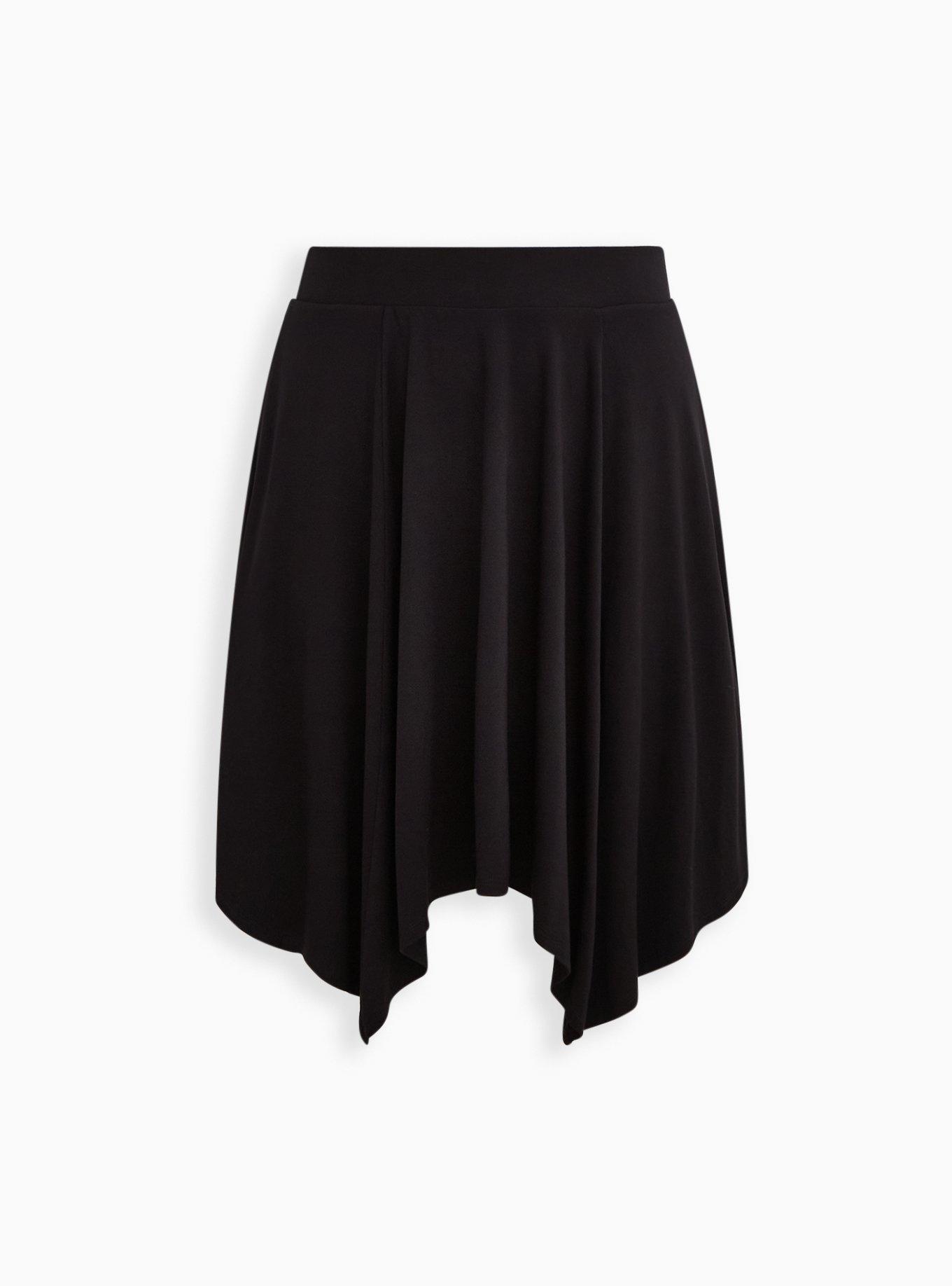 Plus Size - Handerchief Mini Skirt - Super Soft Black - Torrid