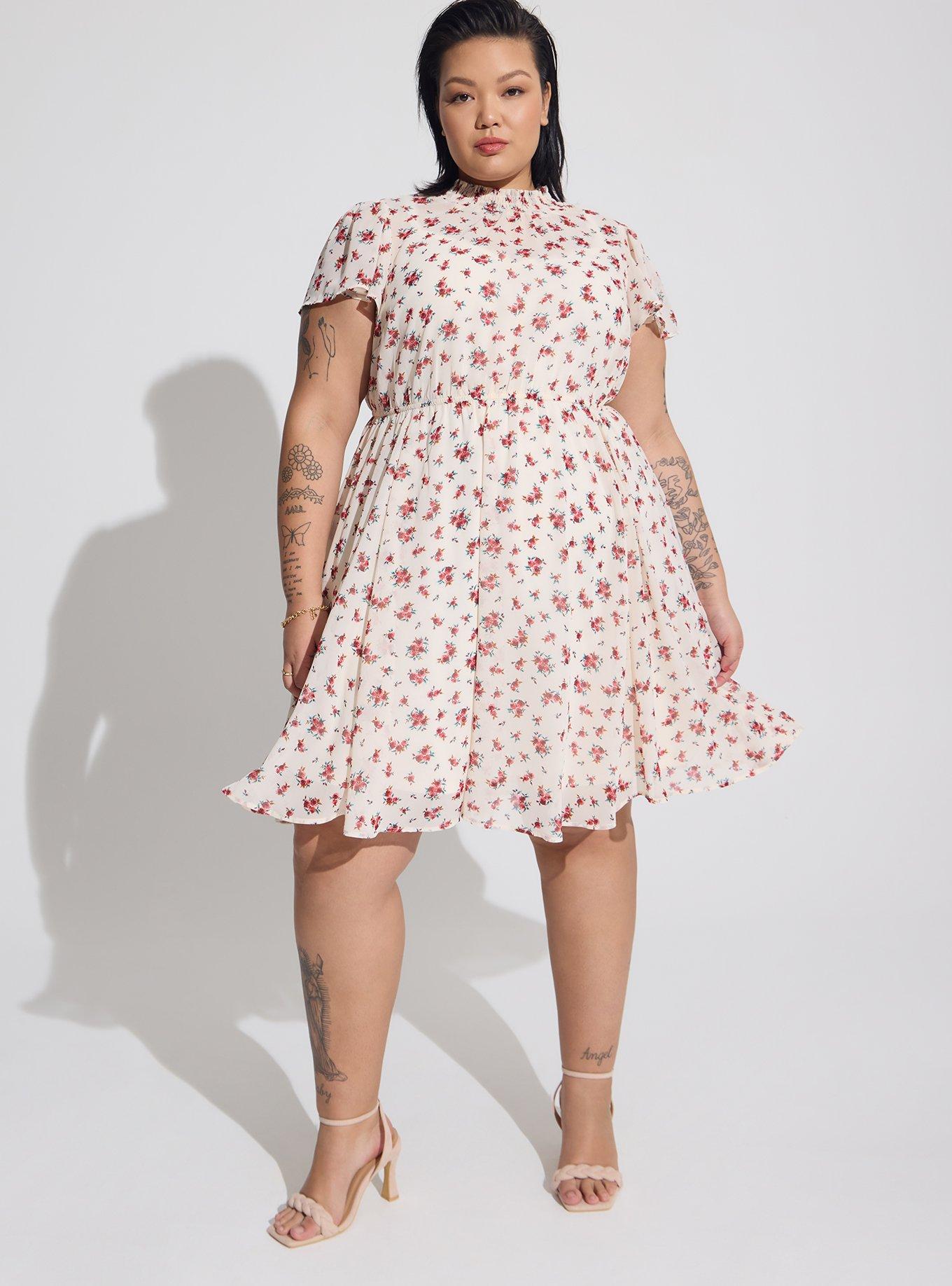 Plus Size - Mini Chiffon Smocked Dress - Torrid