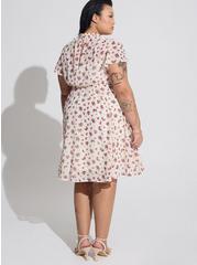 Mini Chiffon Smocked Dress, ROSE FLORAL, alternate