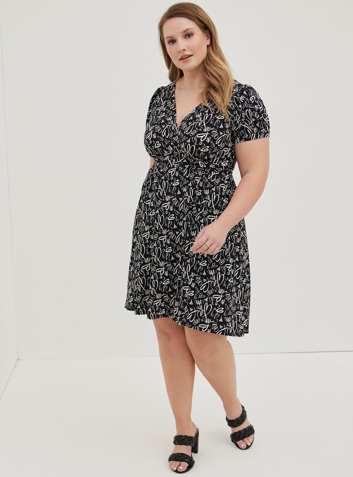 Torrid black and white dress sales