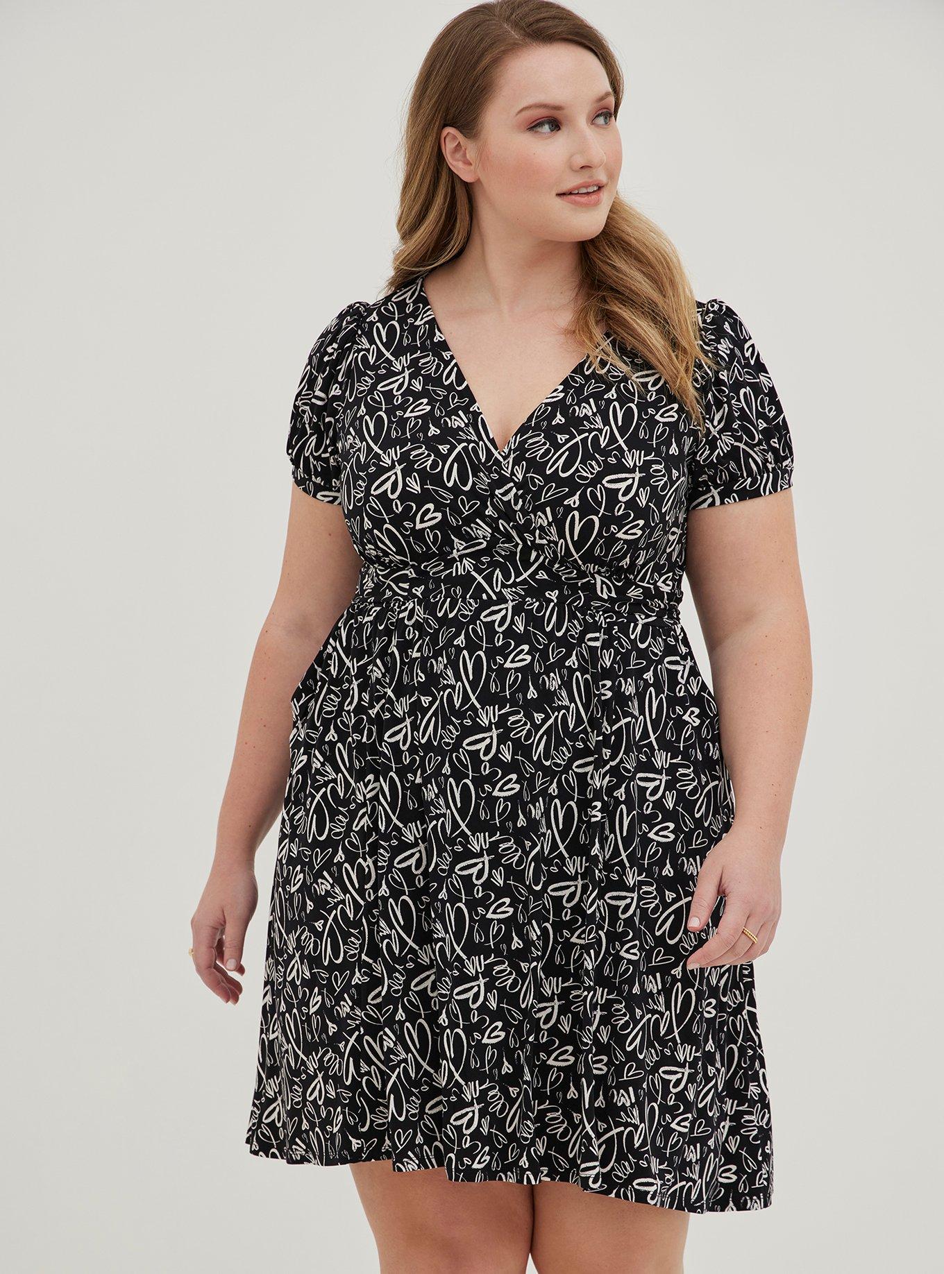 Plus Size - Mini Studio Knit Surplice Dress - Torrid