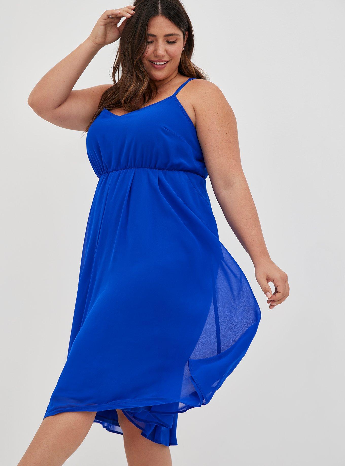 Torrid blue hotsell chiffon dress