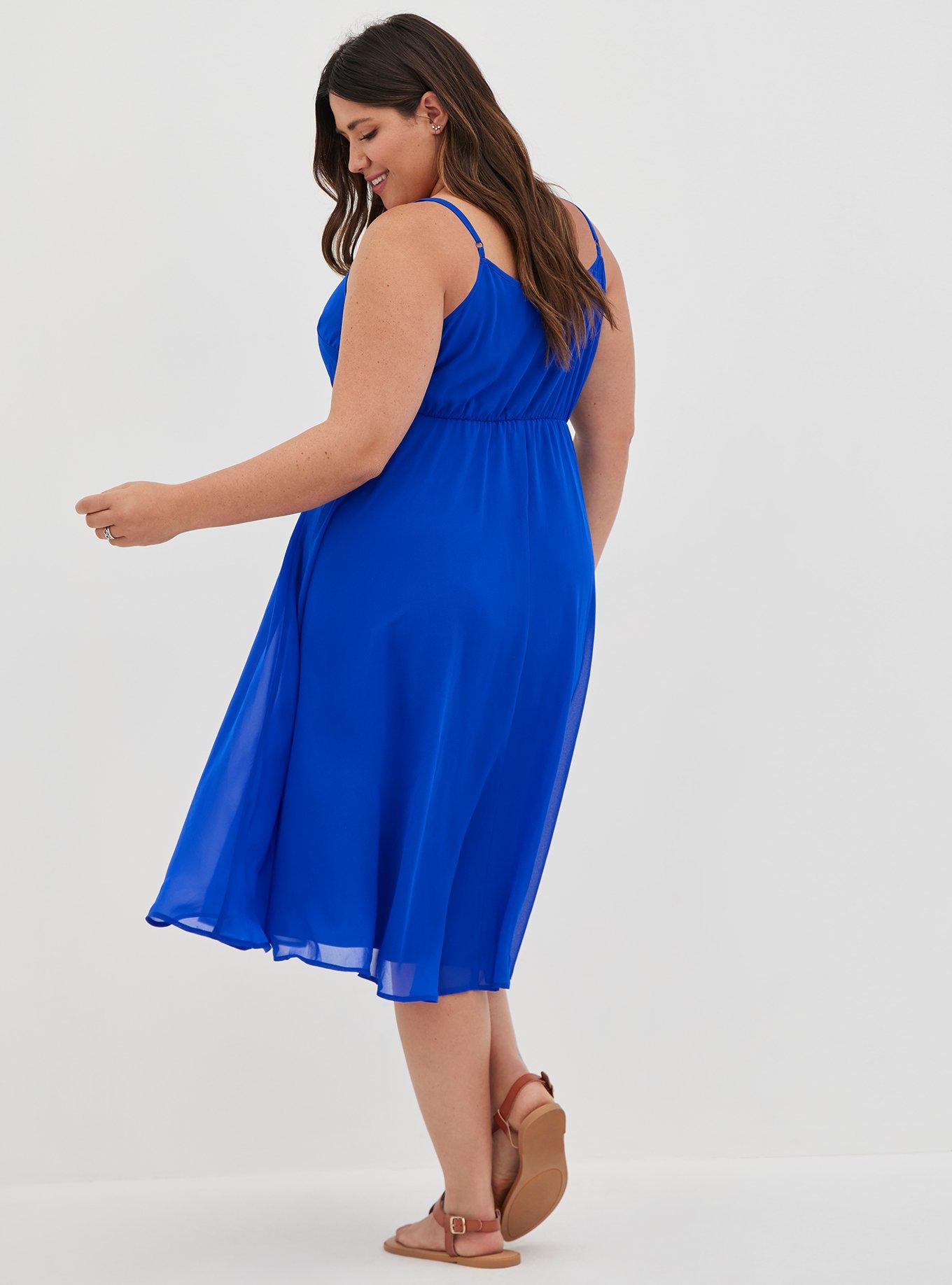 Torrid blue hotsell chiffon dress