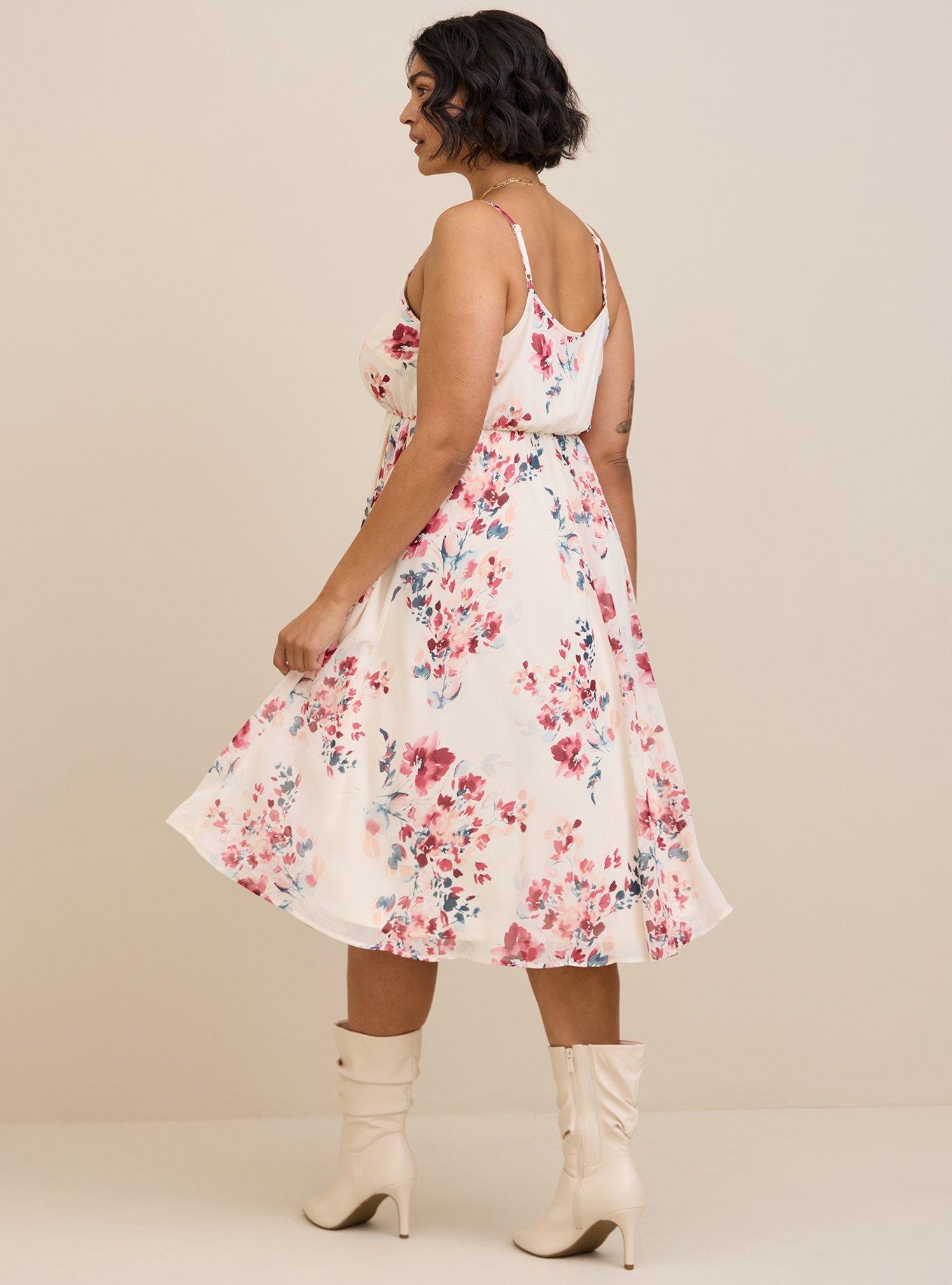 Ivory Floral Chiffon Dress, LOVE IS A ROSE  Chiffon dress, Torrid dresses,  Torrid fashion