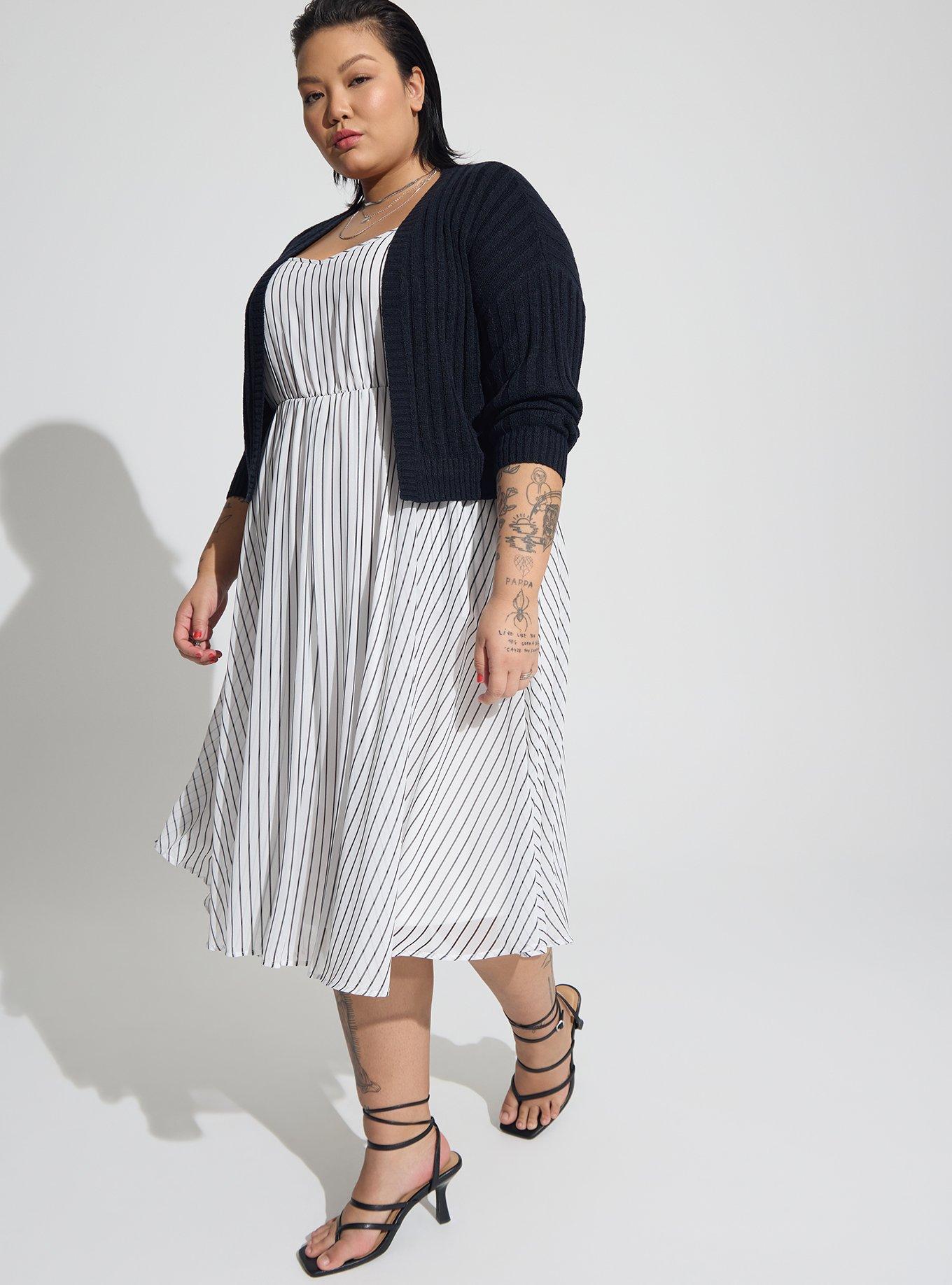 Plus Size - Midi Chiffon Pleated Dress - Torrid