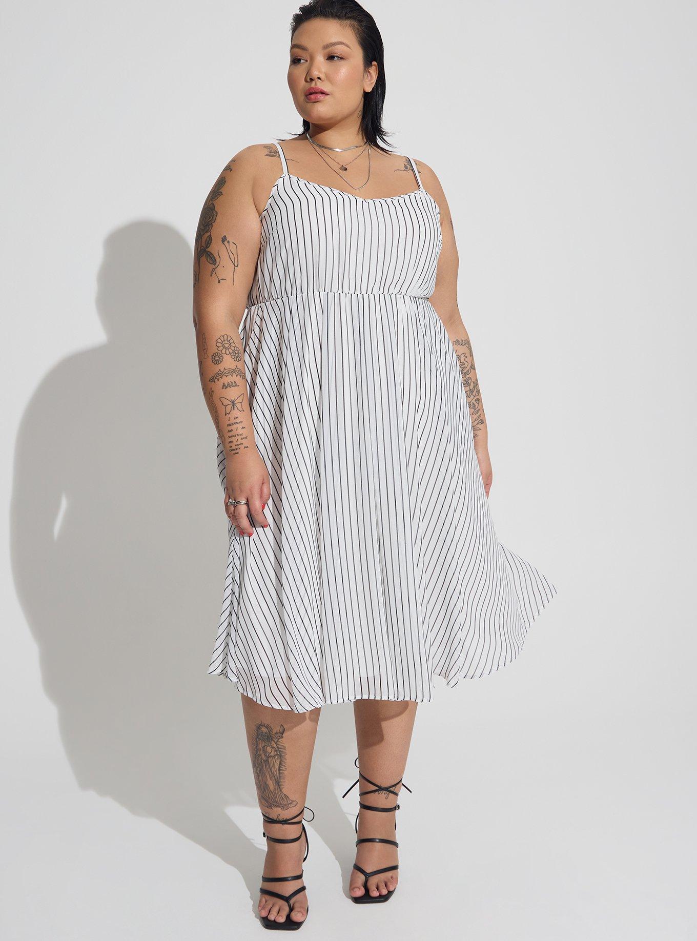 Plus Size - Midi Chiffon Pleated Dress - Torrid