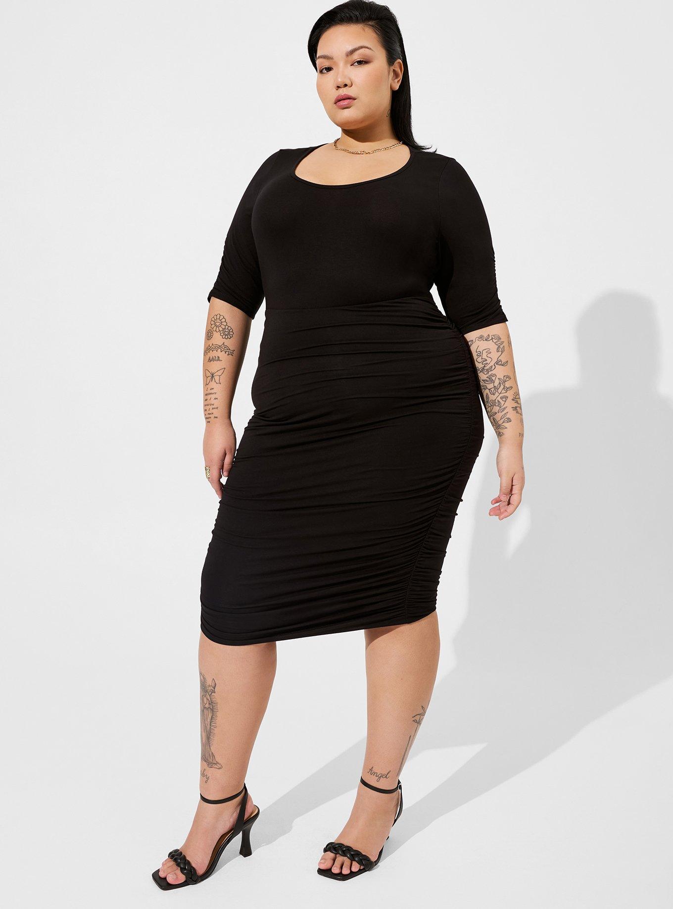 Plus Size - Mini Super Soft Elbow Sleeve Bodycon Dress - Torrid