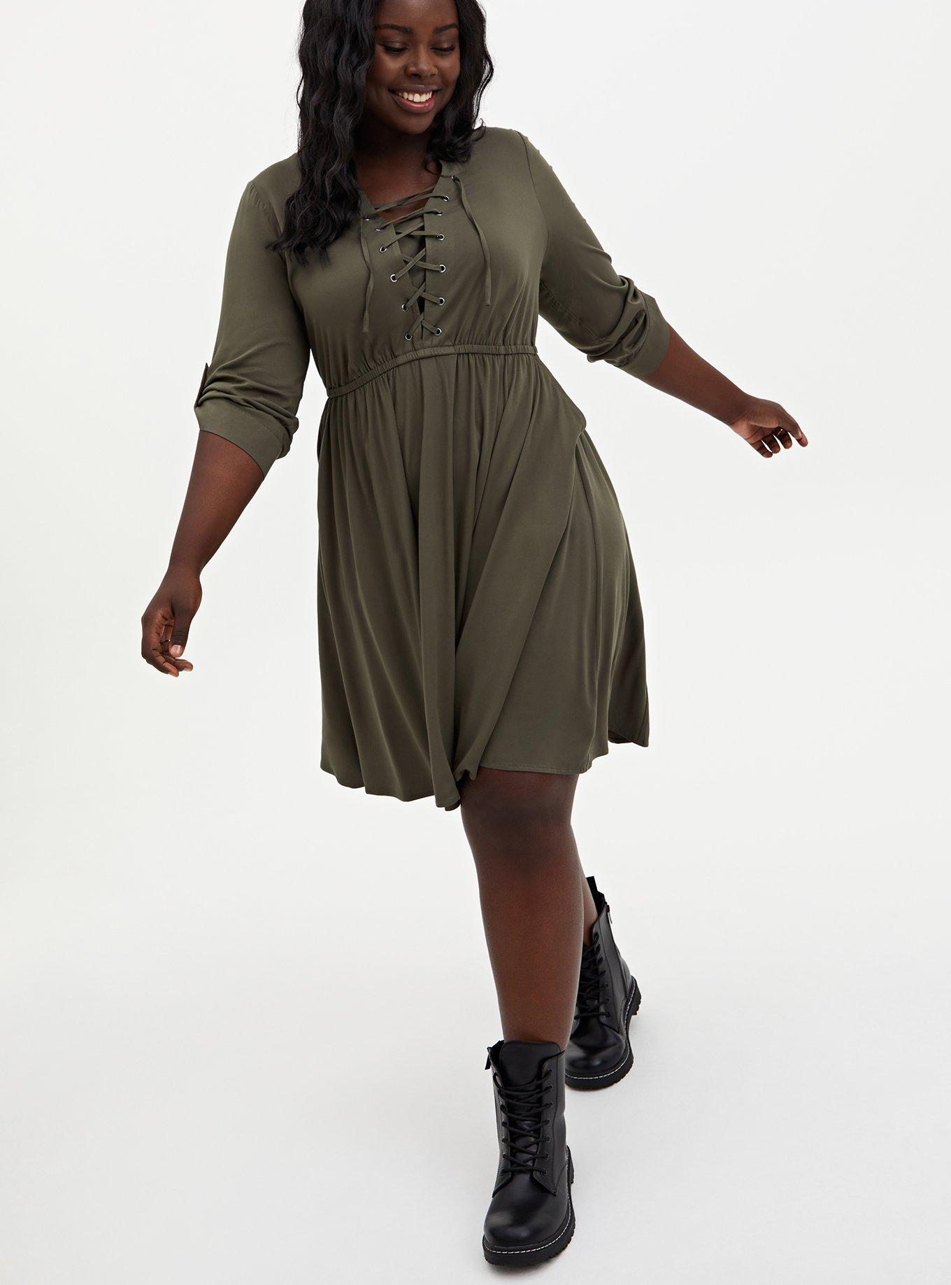 Plus size shop lace up shirt