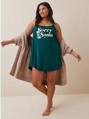 Super Soft Cami Sleep Mini Gown, GREEN, hi-res